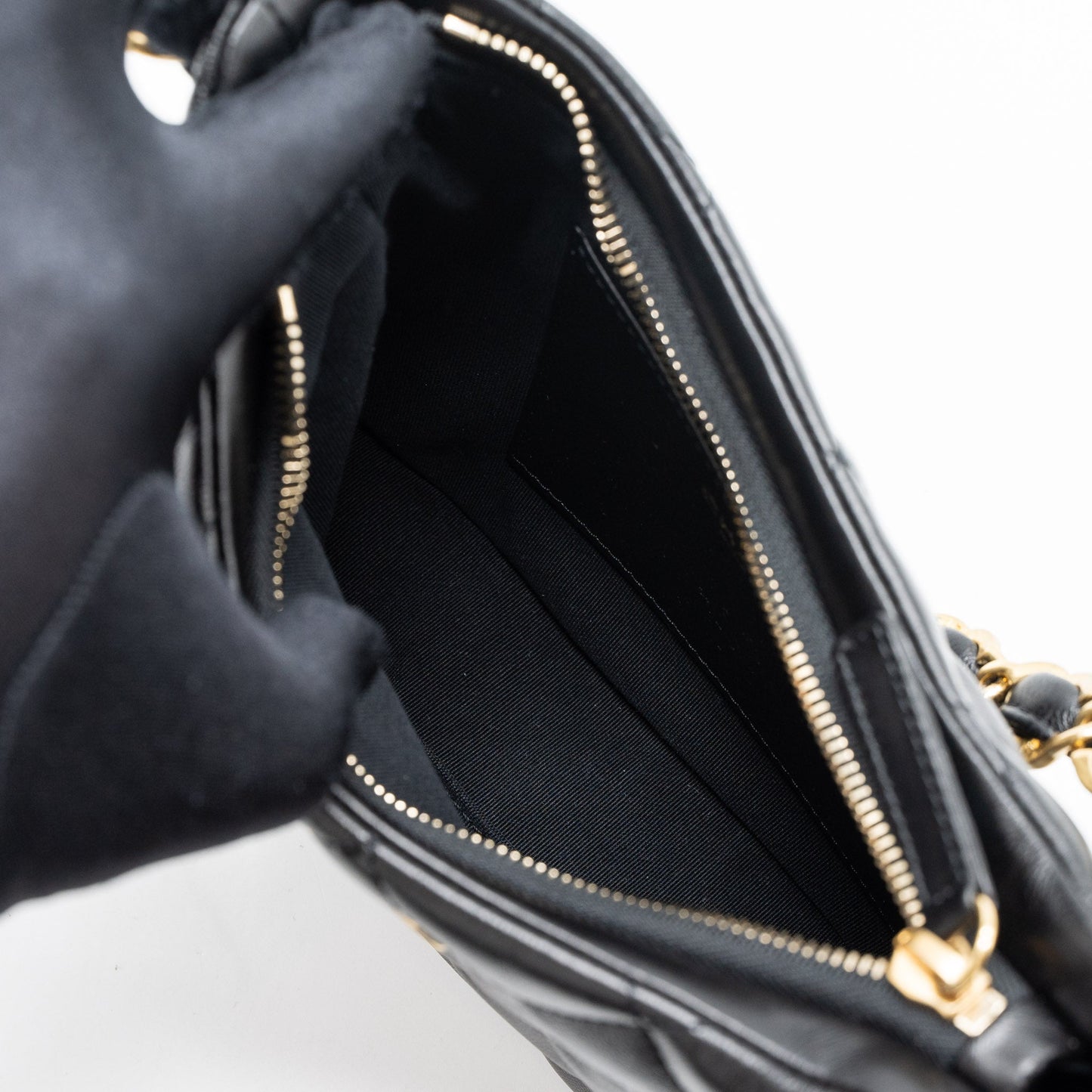Chanel 22k Hobo Shoulder Bag Lambskin Black  (Microchip)
