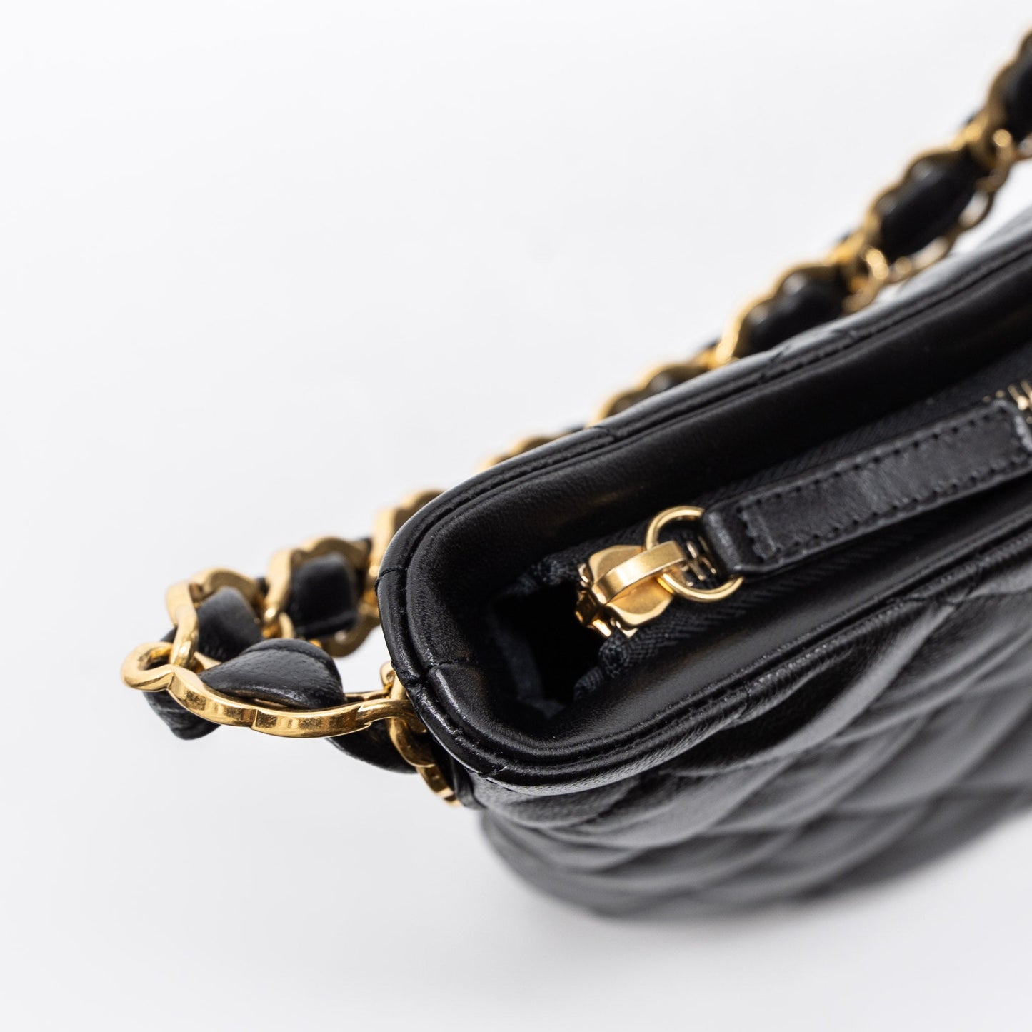 Chanel 22k Hobo Shoulder Bag Lambskin Black  (Microchip)