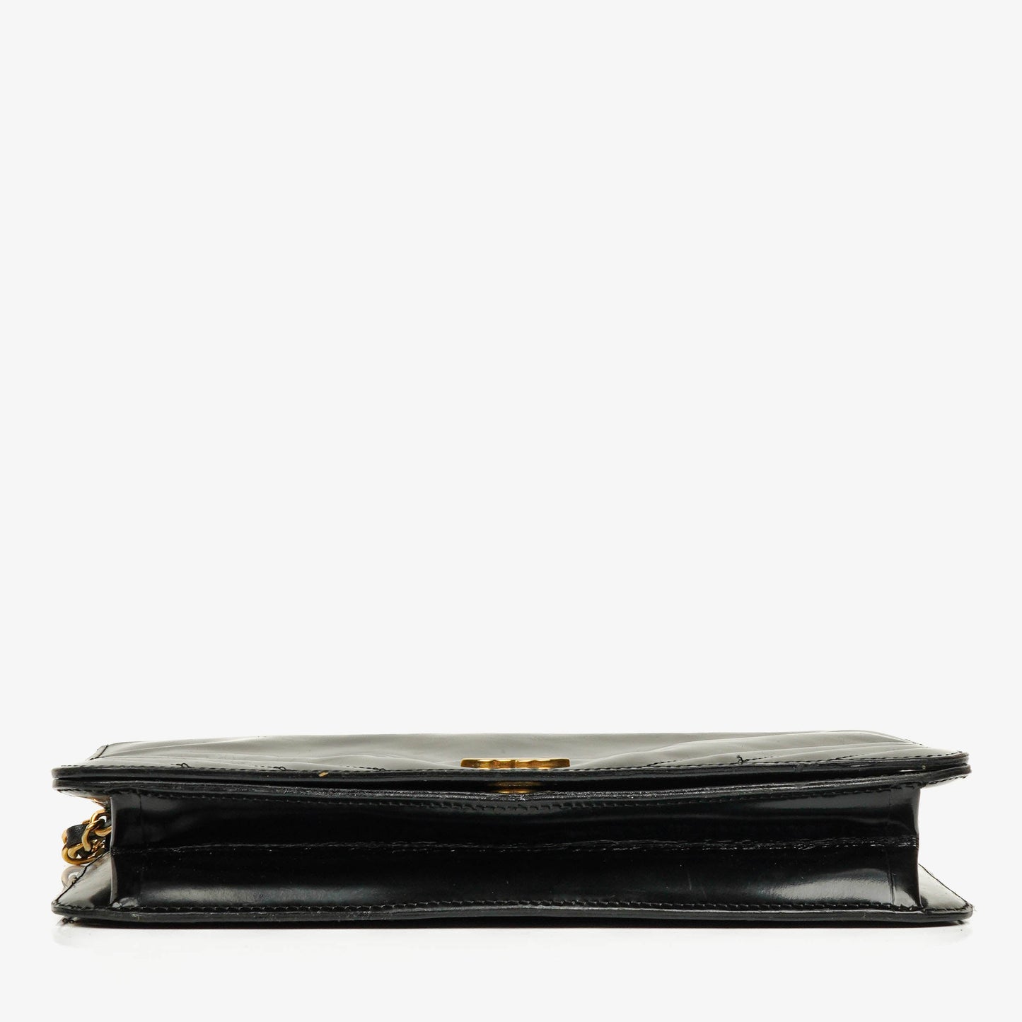 Chanel Patent Chevron Quilted Single Flap Bag
