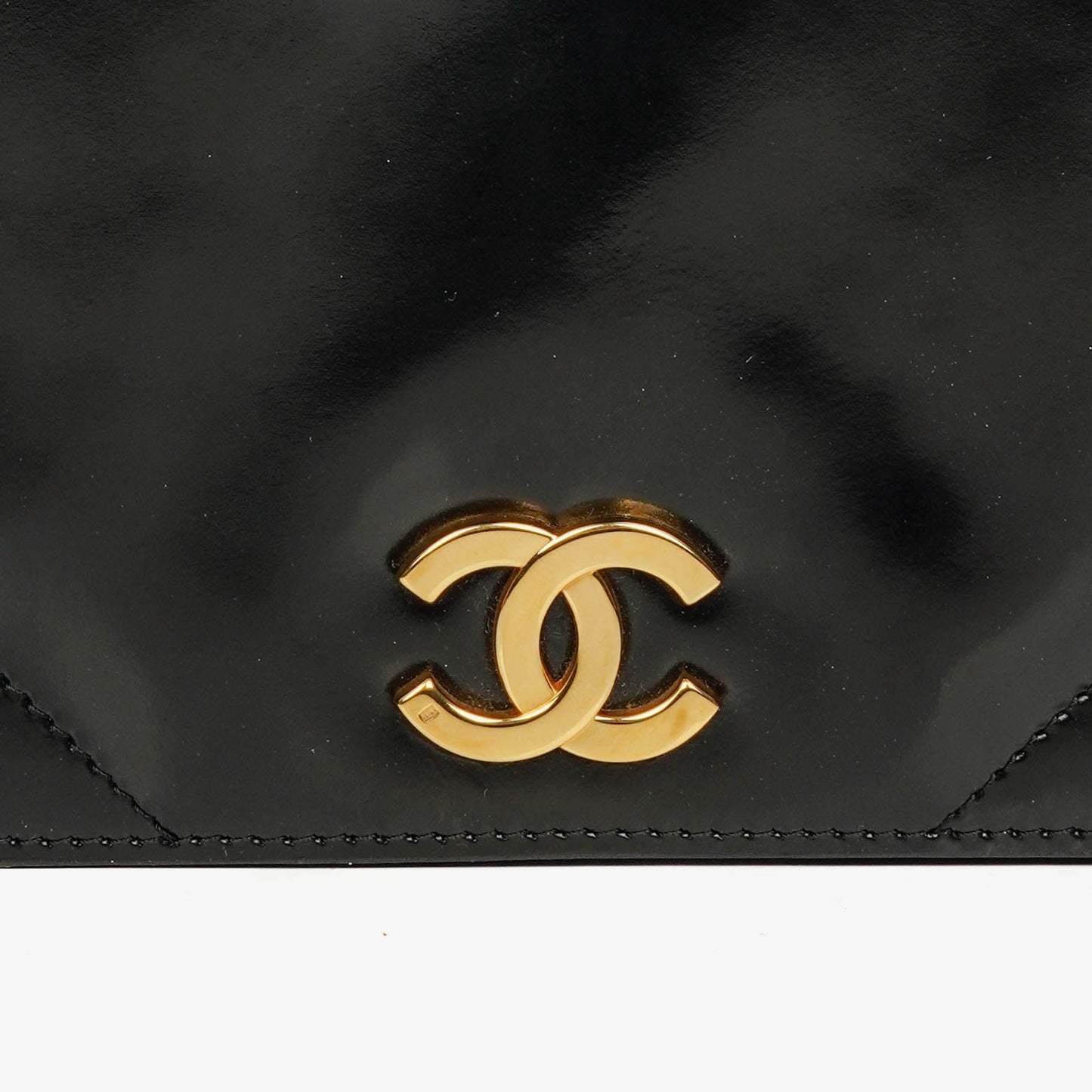 Chanel Patent Chevron Quilted Single Flap Bag