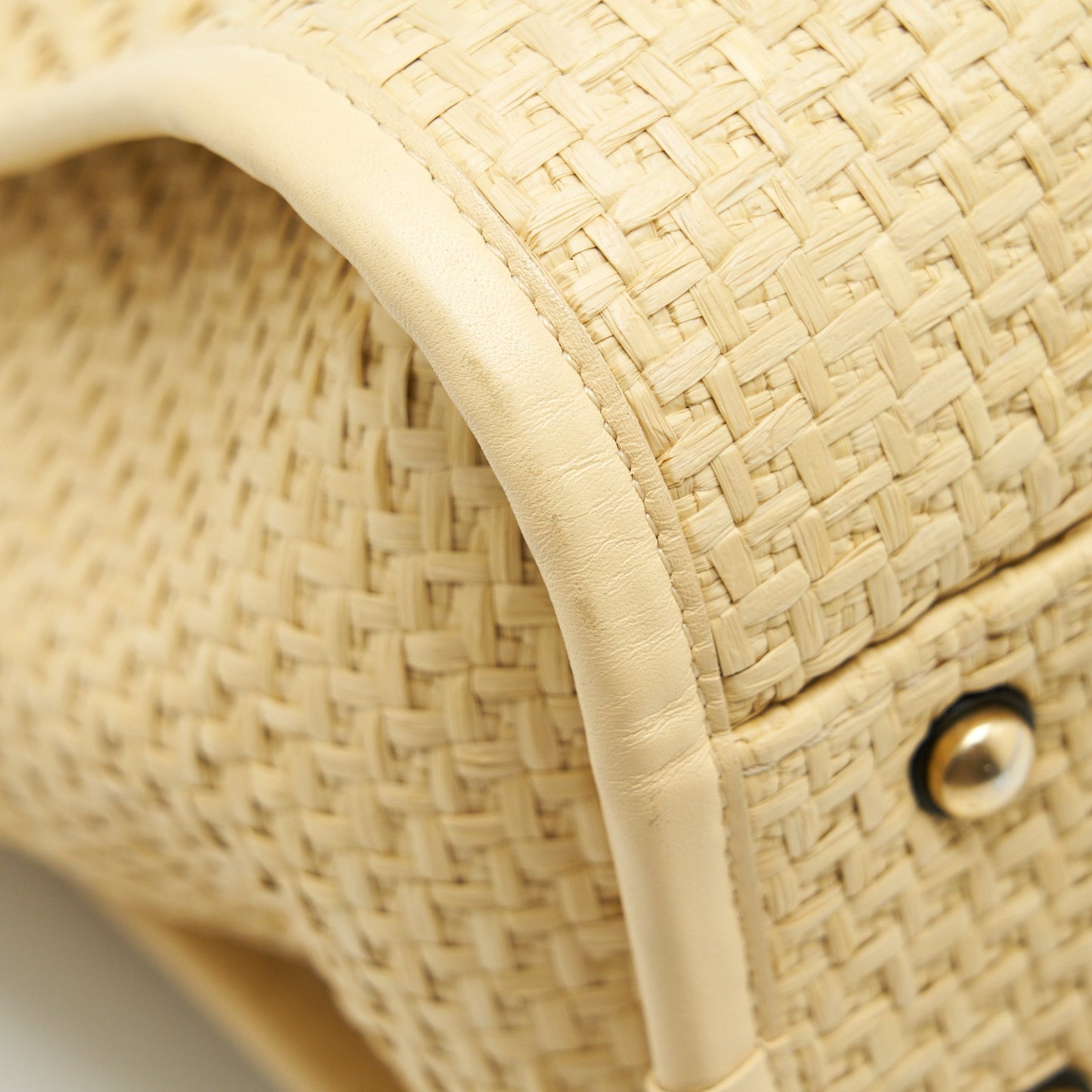 Chanel Gold Raffia Deauville Tote Bag