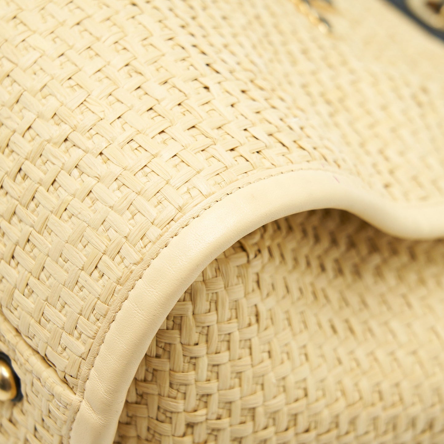 Chanel Gold Raffia Deauville Tote Bag