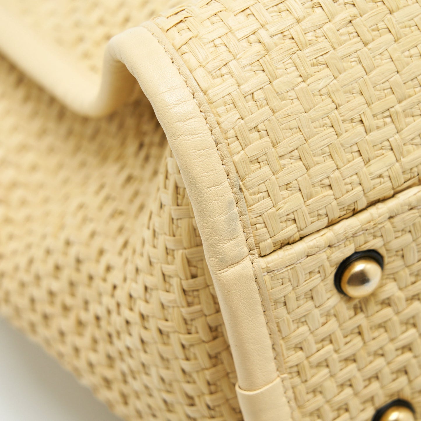 Chanel Gold Raffia Deauville Tote Bag