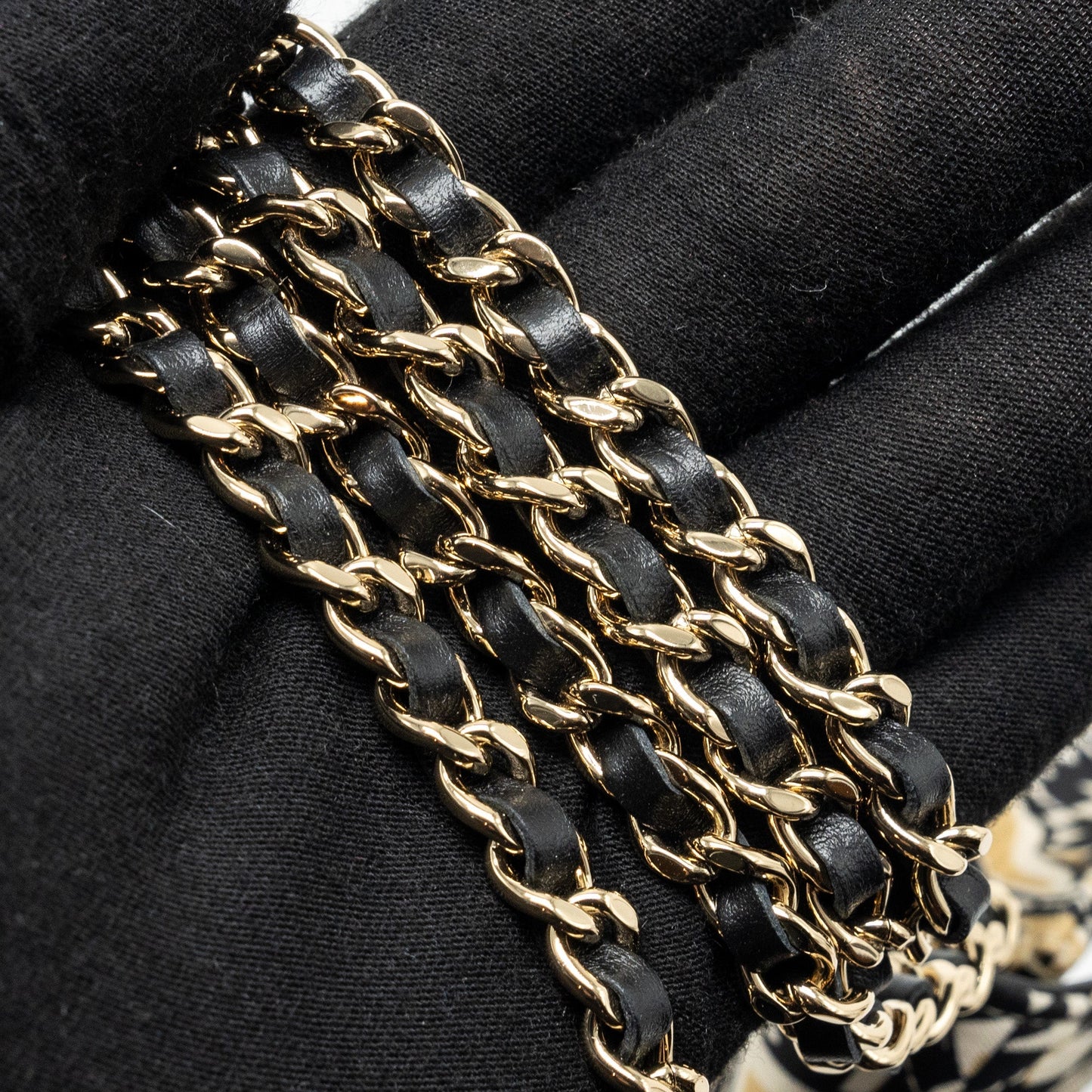 Chanel Mini Clutch With Chain Fabric Multicolour L (Microchip)
