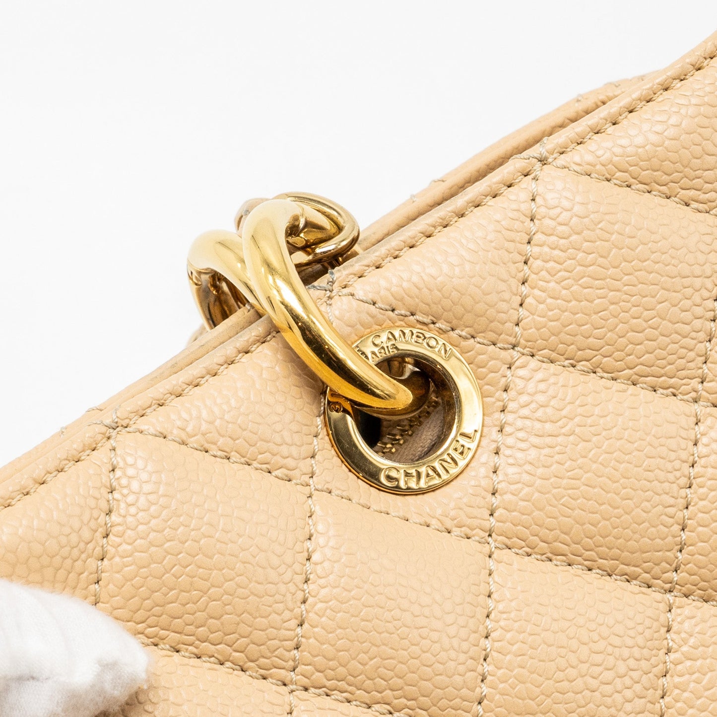 Chanel Grand Shopping Tote Bag Caviar Beige