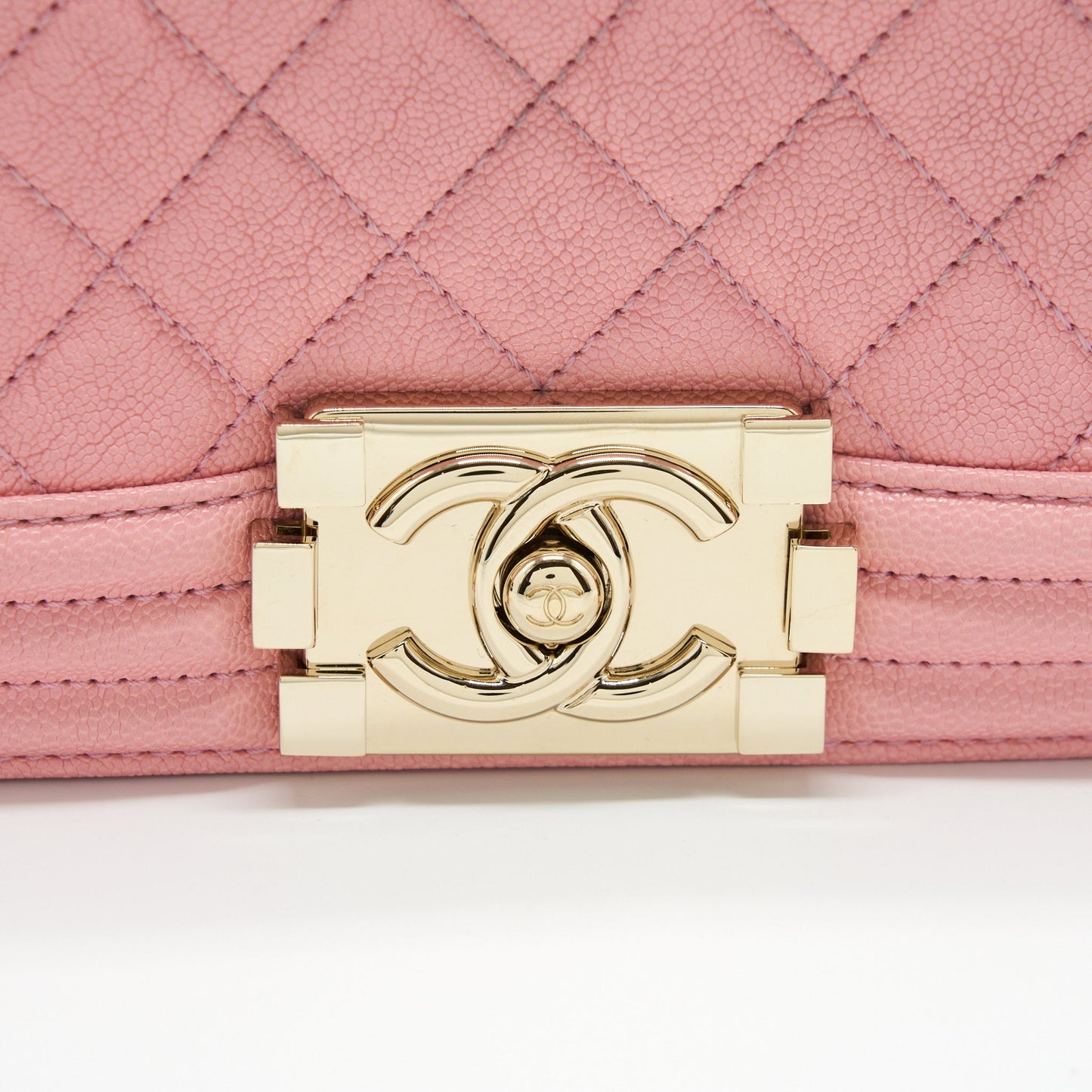 Chanel Small Boy Caviar Light Pink L