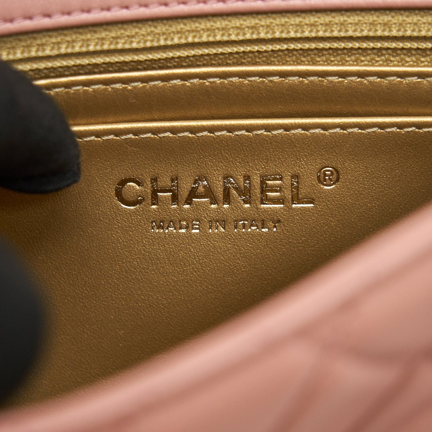 Chanel 21B Light Pink Pearl Crush Mini Square Flap Bag