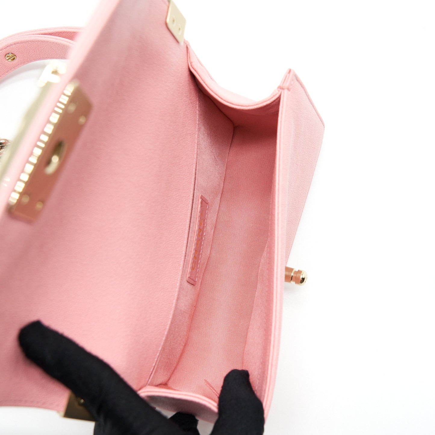 Chanel Small Boy Caviar Light Pink L