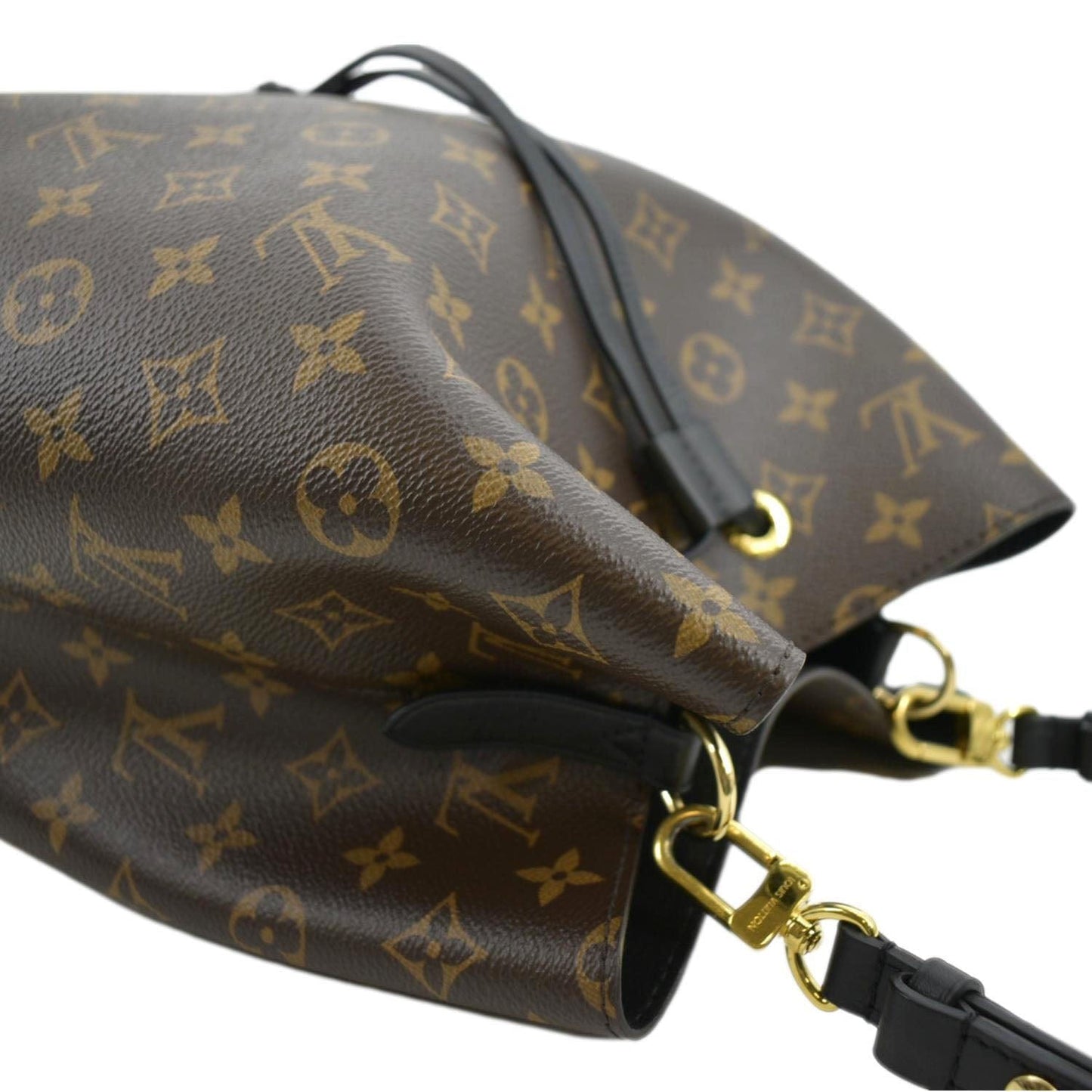 LOUIS VUITTON Neonoe Monogram Canvas Shoulder Bag Black