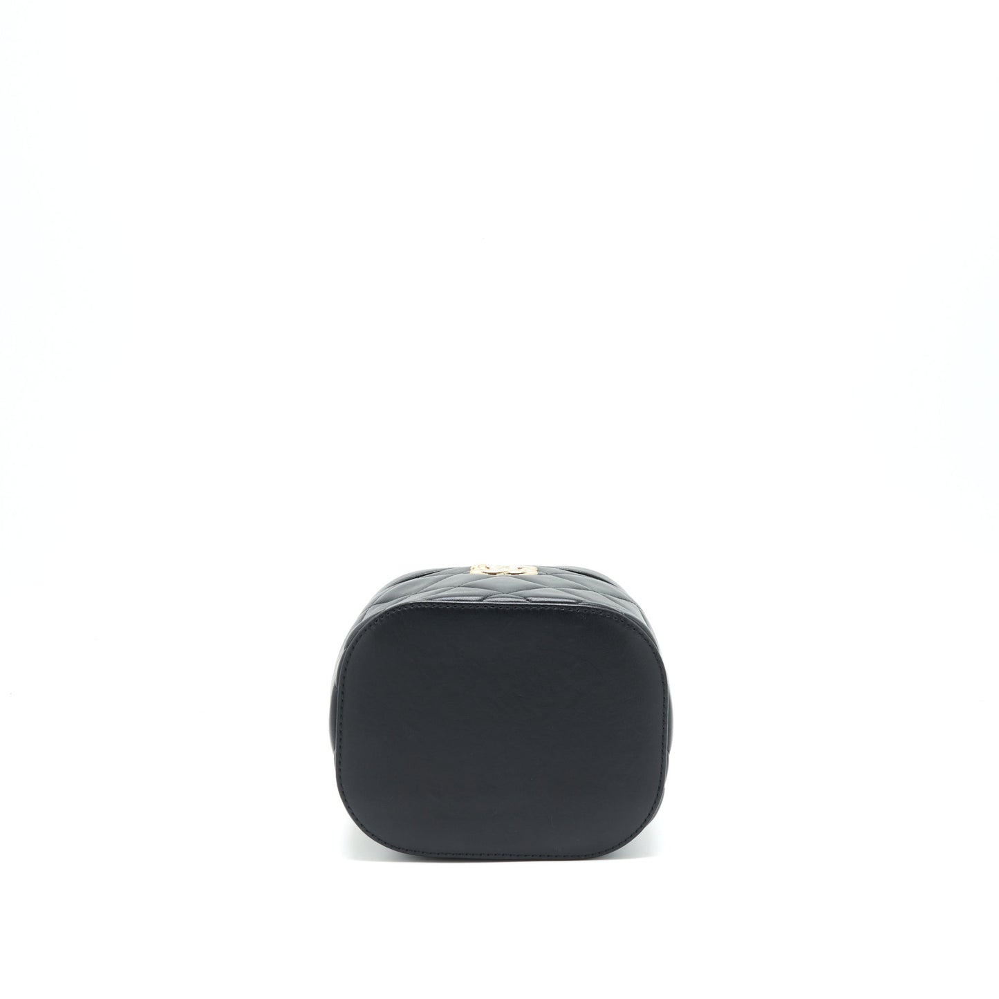 Chanel Trendy CC Round Vanity Case Crossbody Bag Lambskin Black L