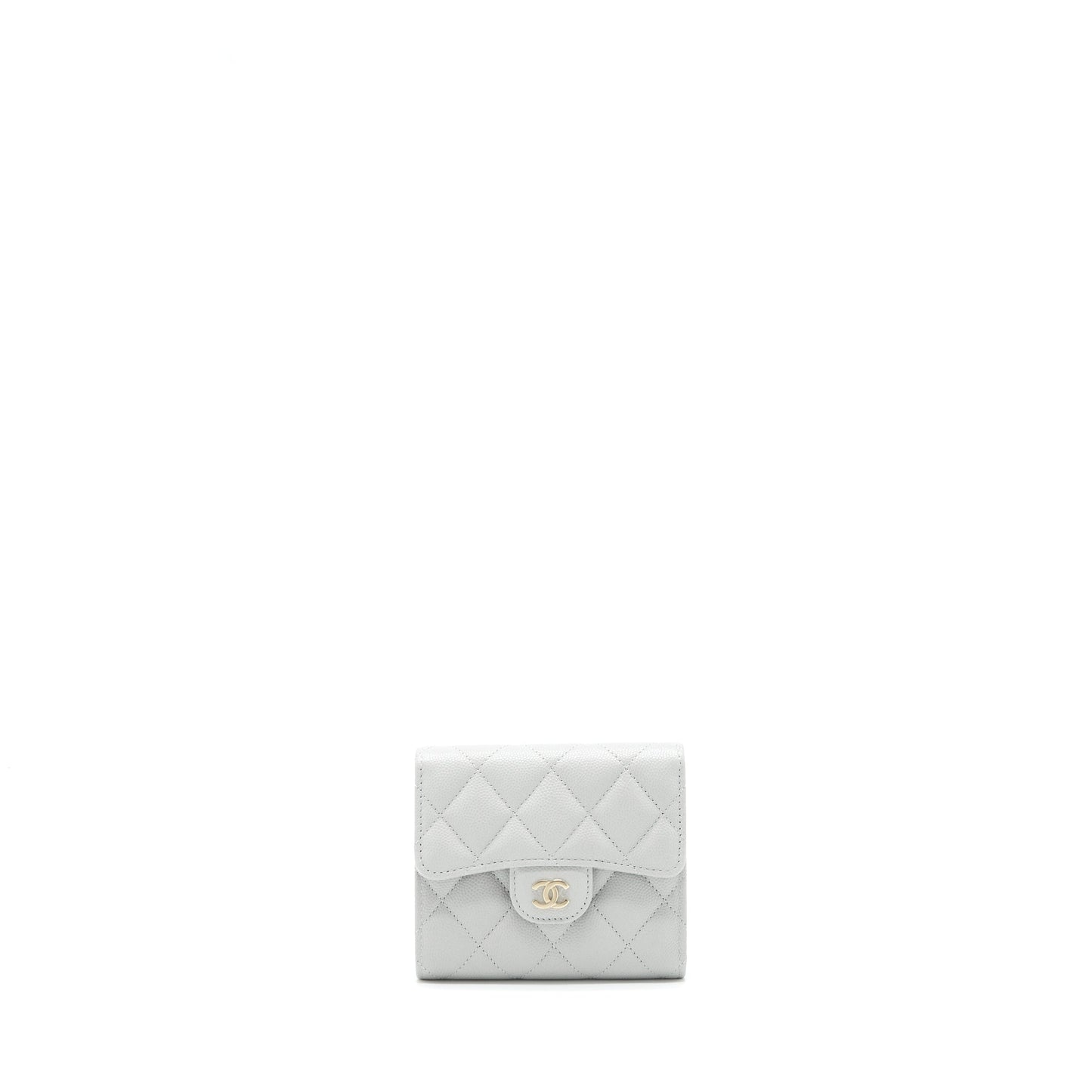 Chanel Classic Small Flap Wallet caviar Grey L