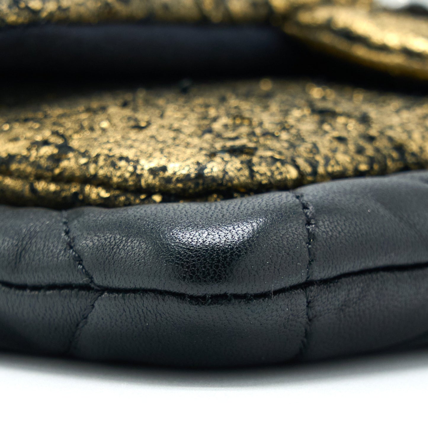 Chanel 12A Evening Bag Lambskin Black/Gold