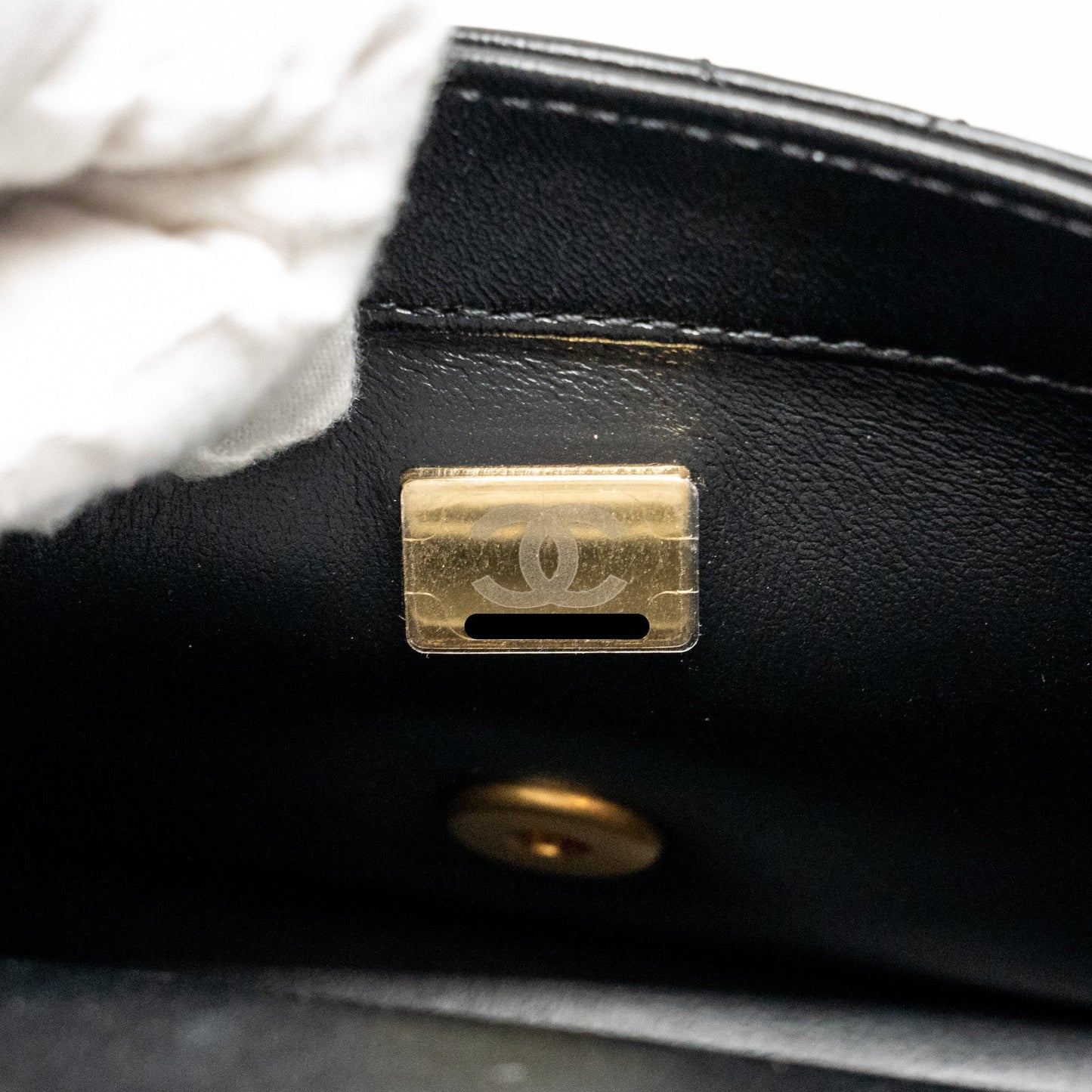 Chanel 25C Coco Love Adjustable Chain Shiny Lambskin Black  (Microchip)
