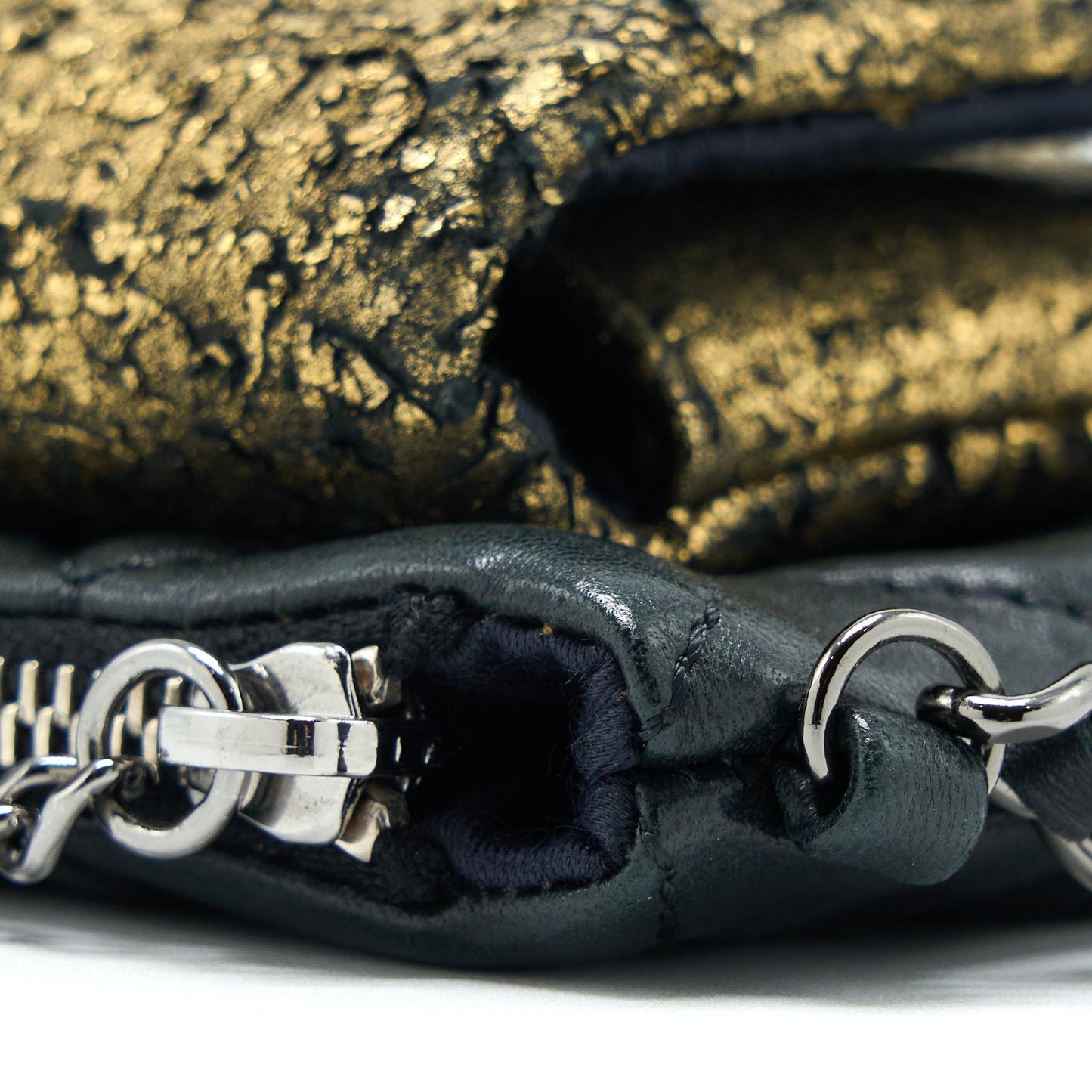 Chanel 12A Evening Bag Lambskin Black/Gold