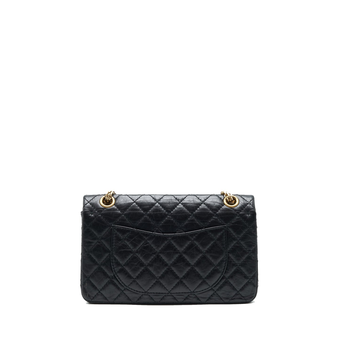 Chanel 2.55 225 Small reissue double flap bag aged Calfskin black