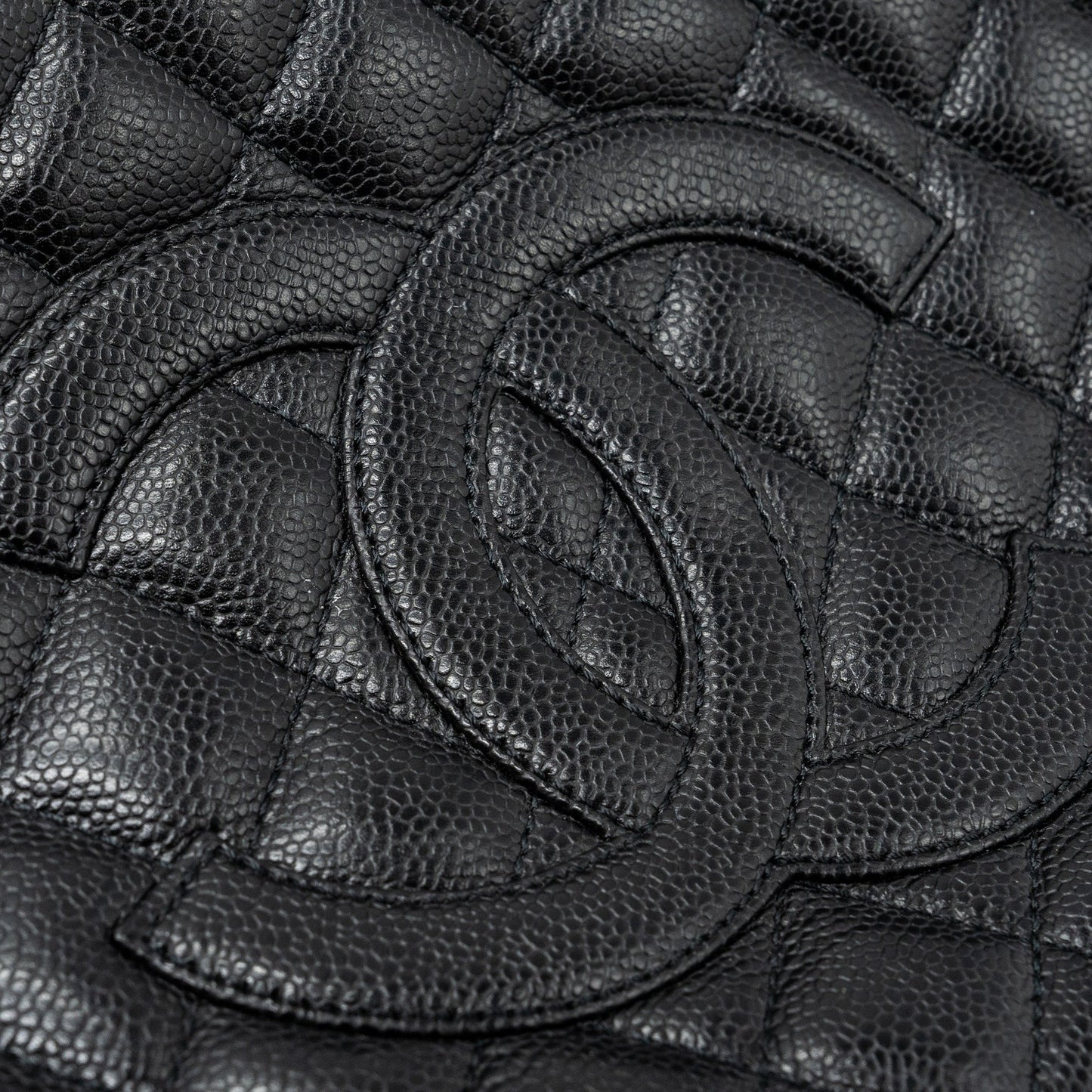 Chanel grand shopping tote caviar black