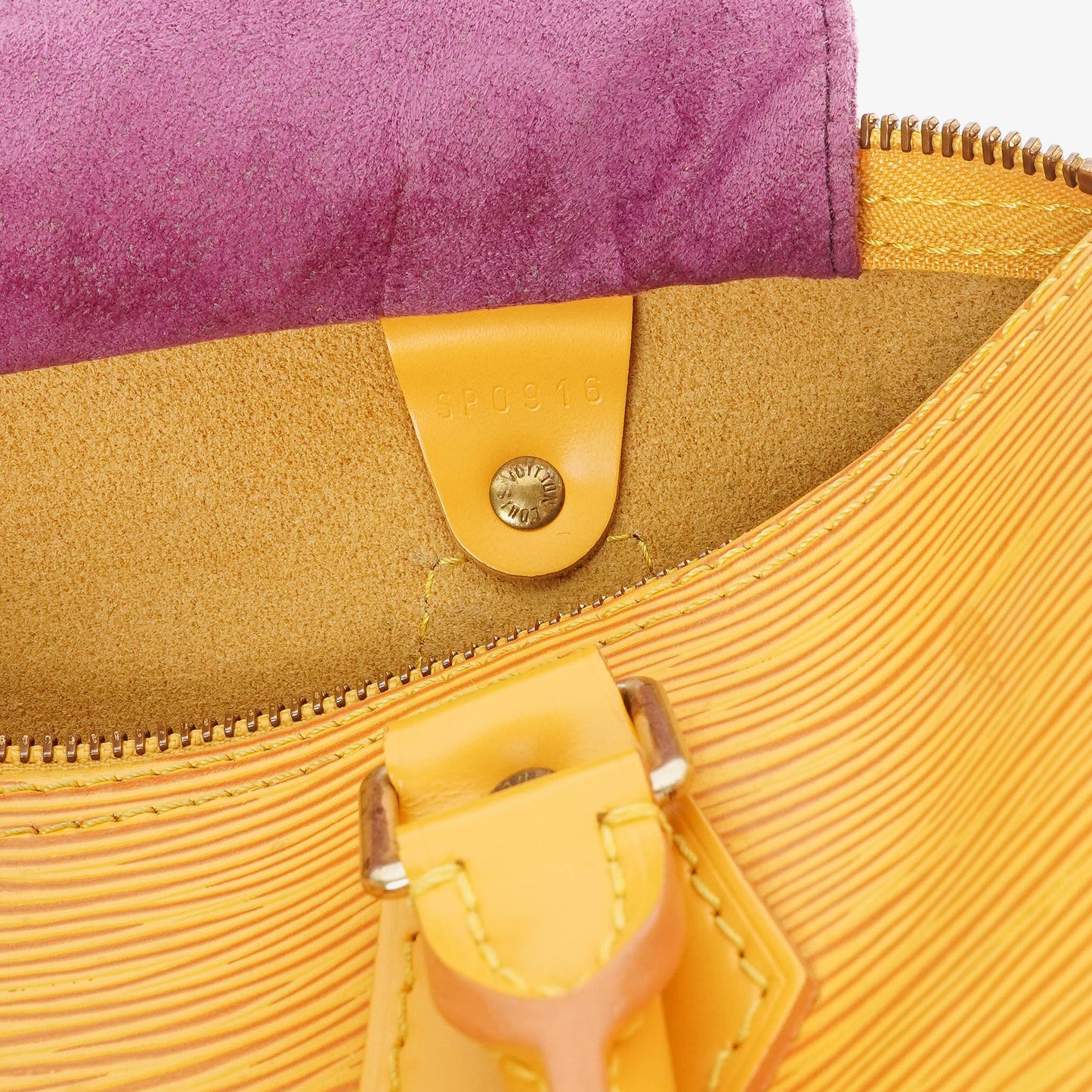Louis Vuitton  25 Yellow EPI Leather Handbag