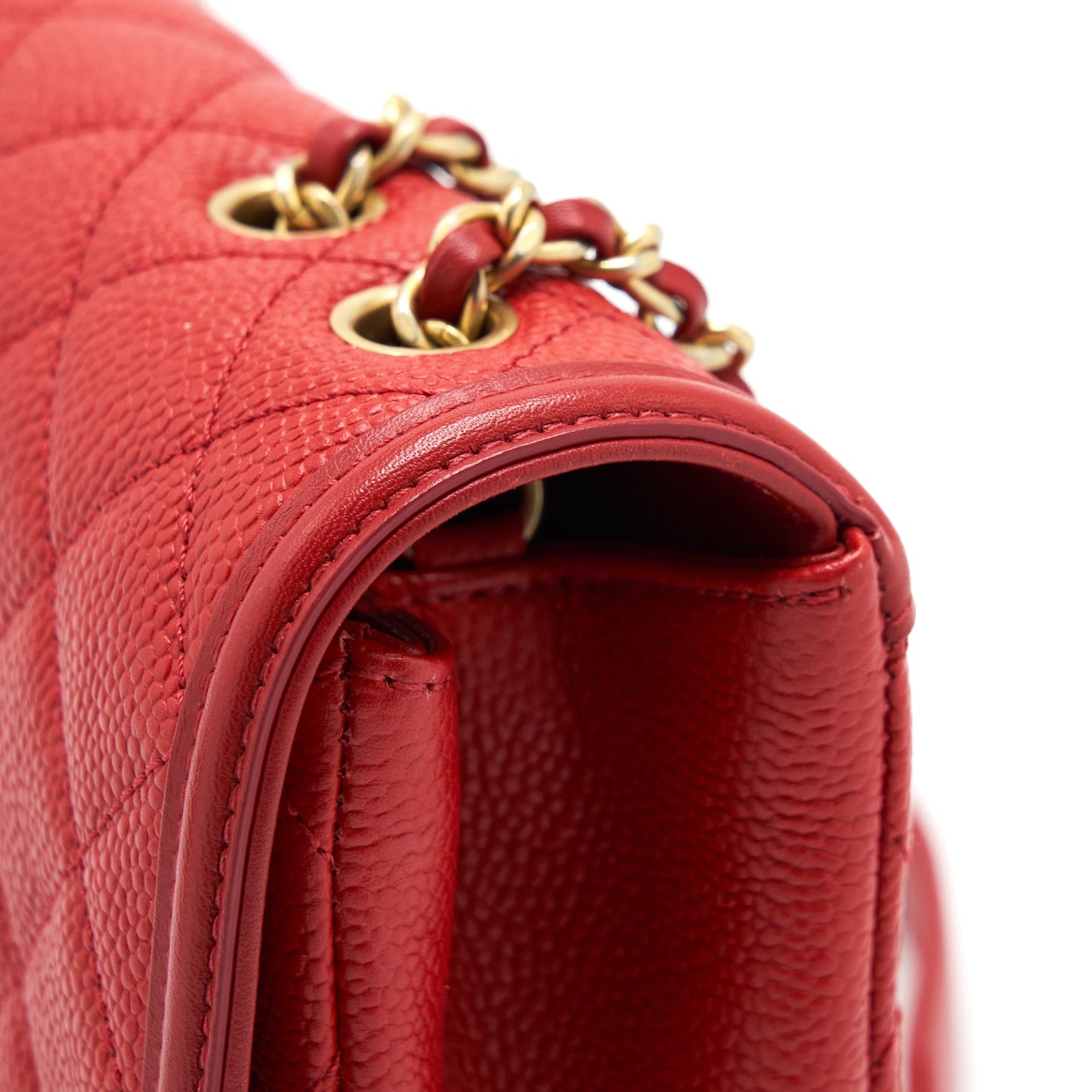 Chanel Filigree Flap Bag Caviar Red
