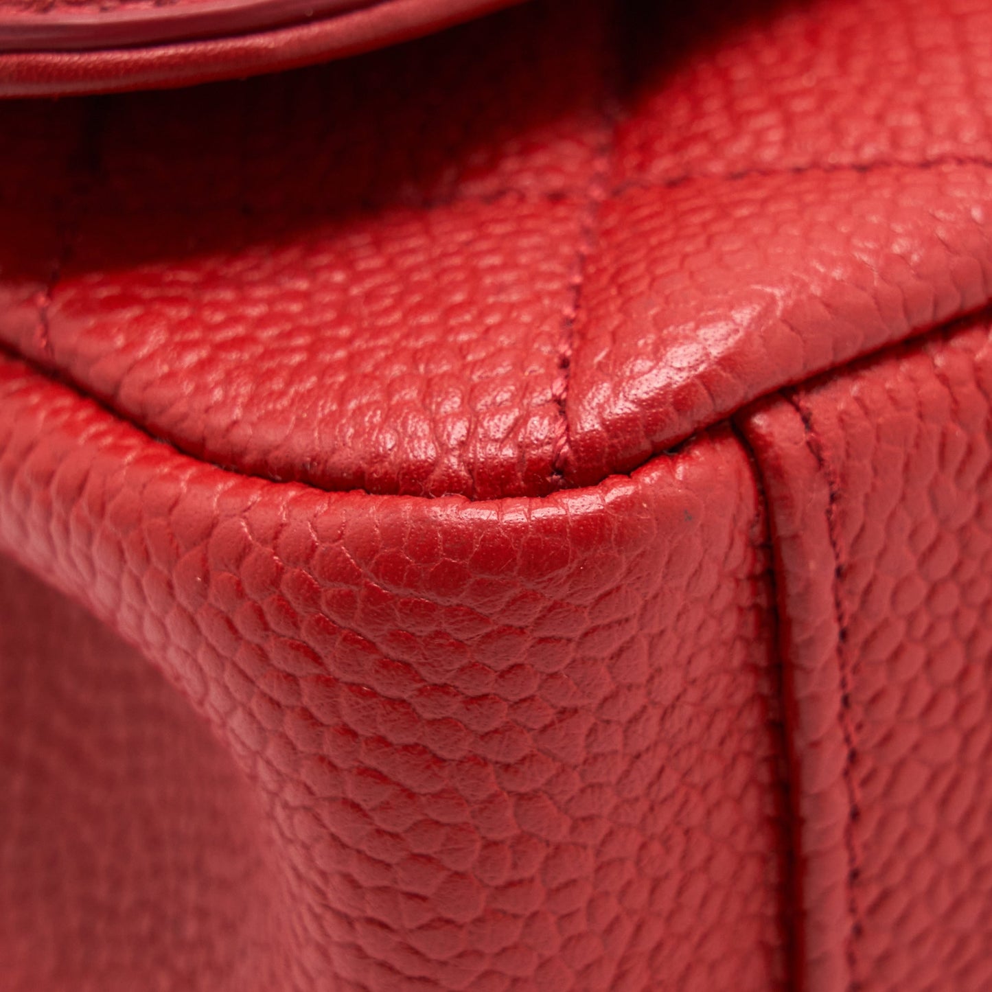 Chanel Filigree Flap Bag Caviar Red