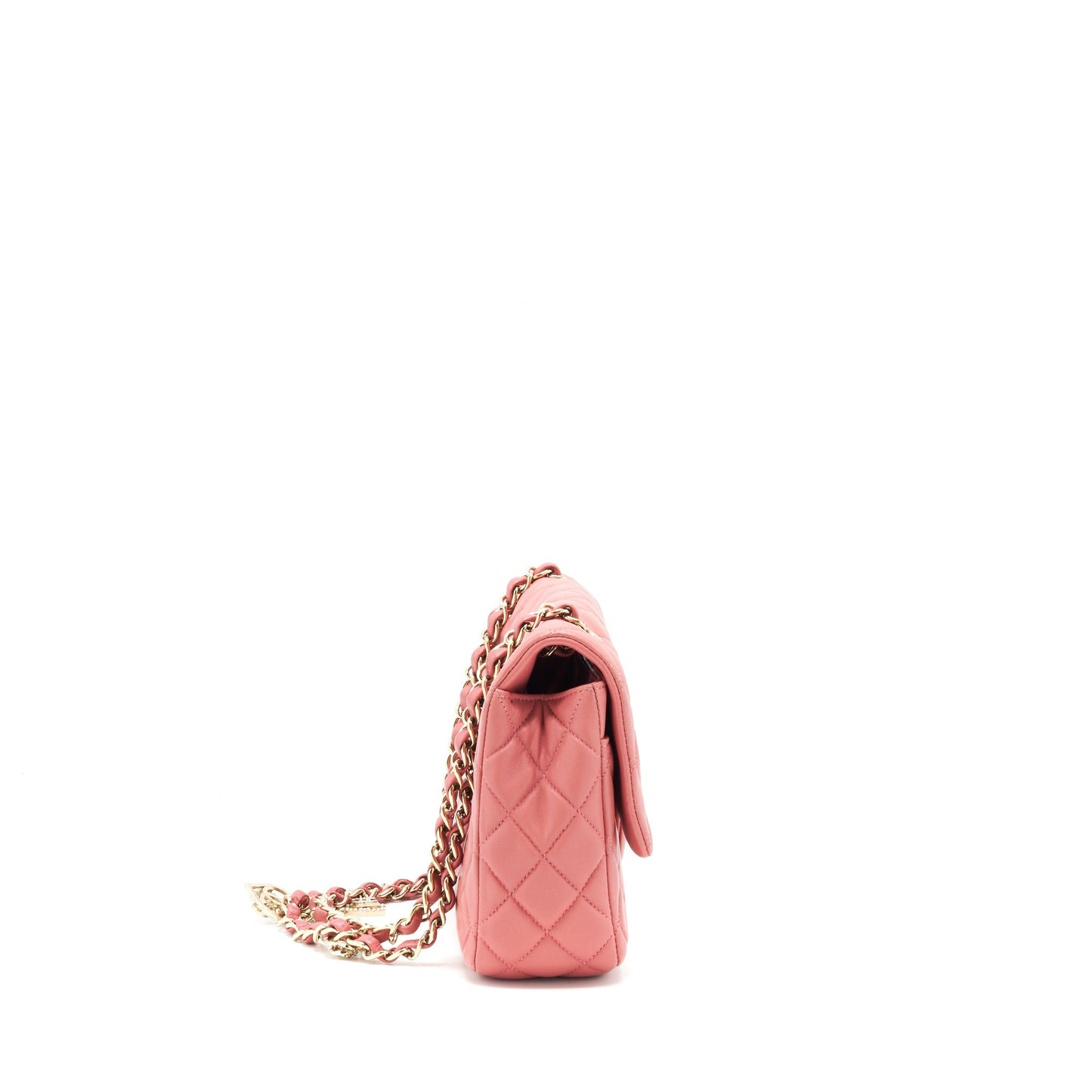 Chanel Limited charm Flap bag Lambskin pink L
