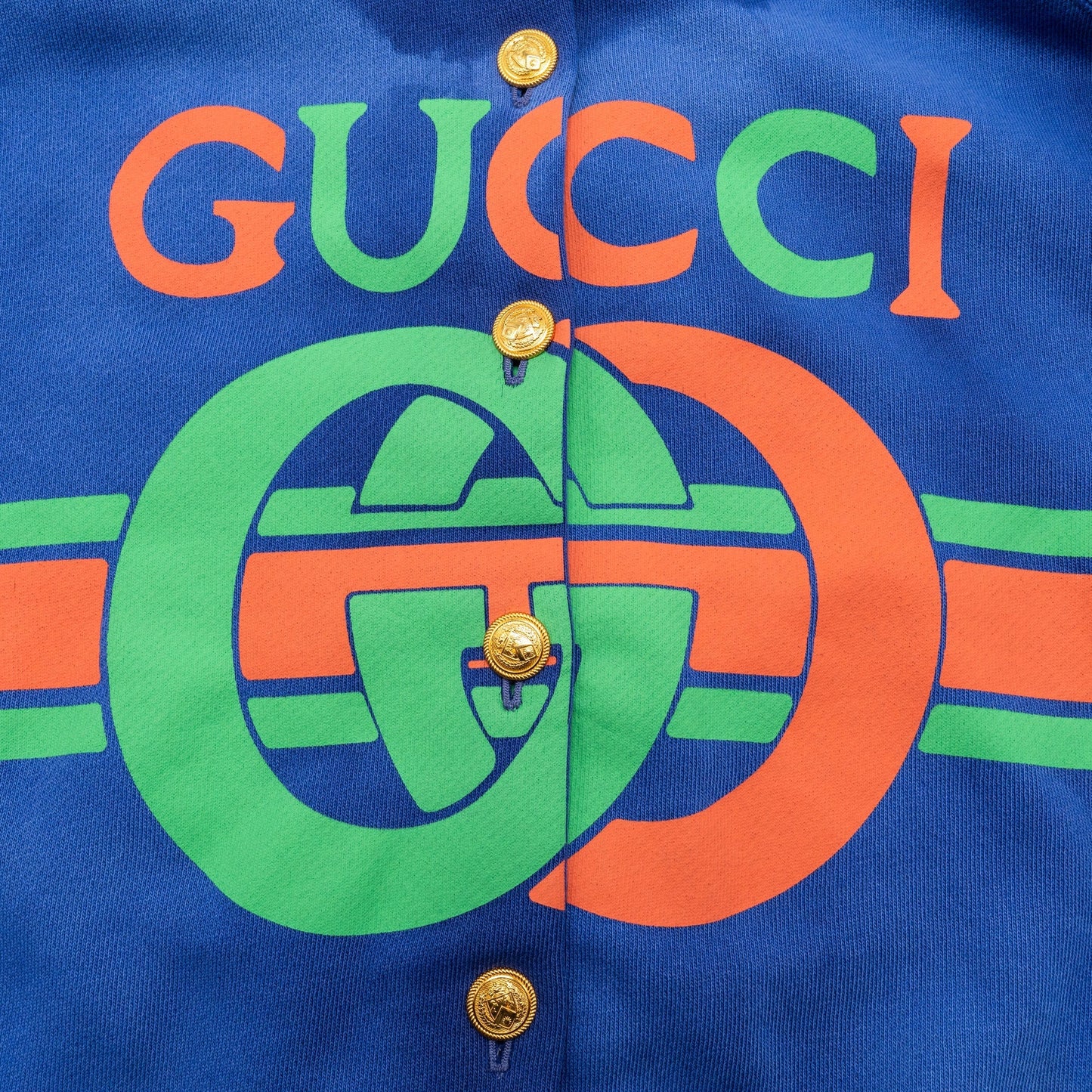 Gucci Size XS Oversized GG Logo Cardigan/Jacket Cotton Multicolour