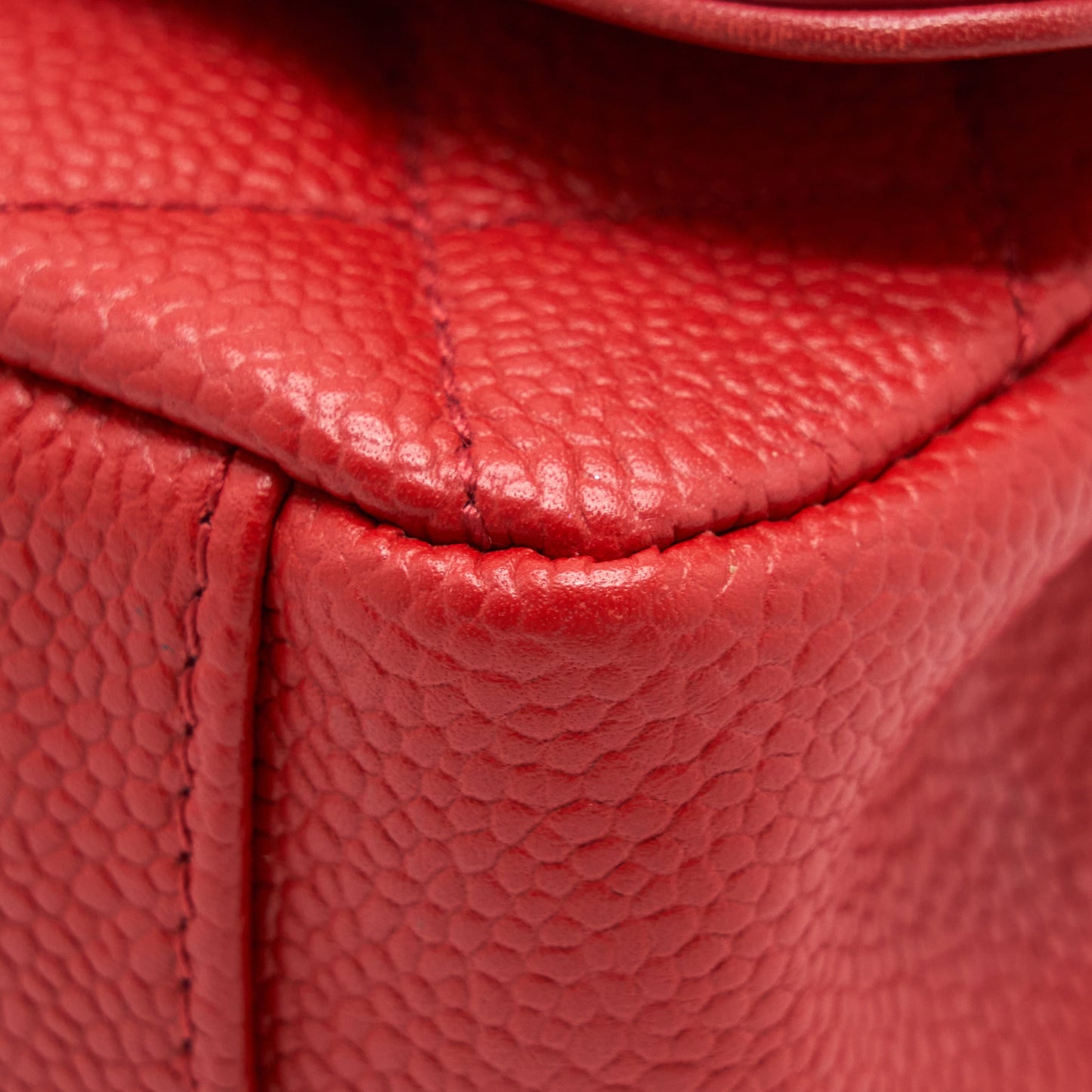 Chanel Filigree Flap Bag Caviar Red