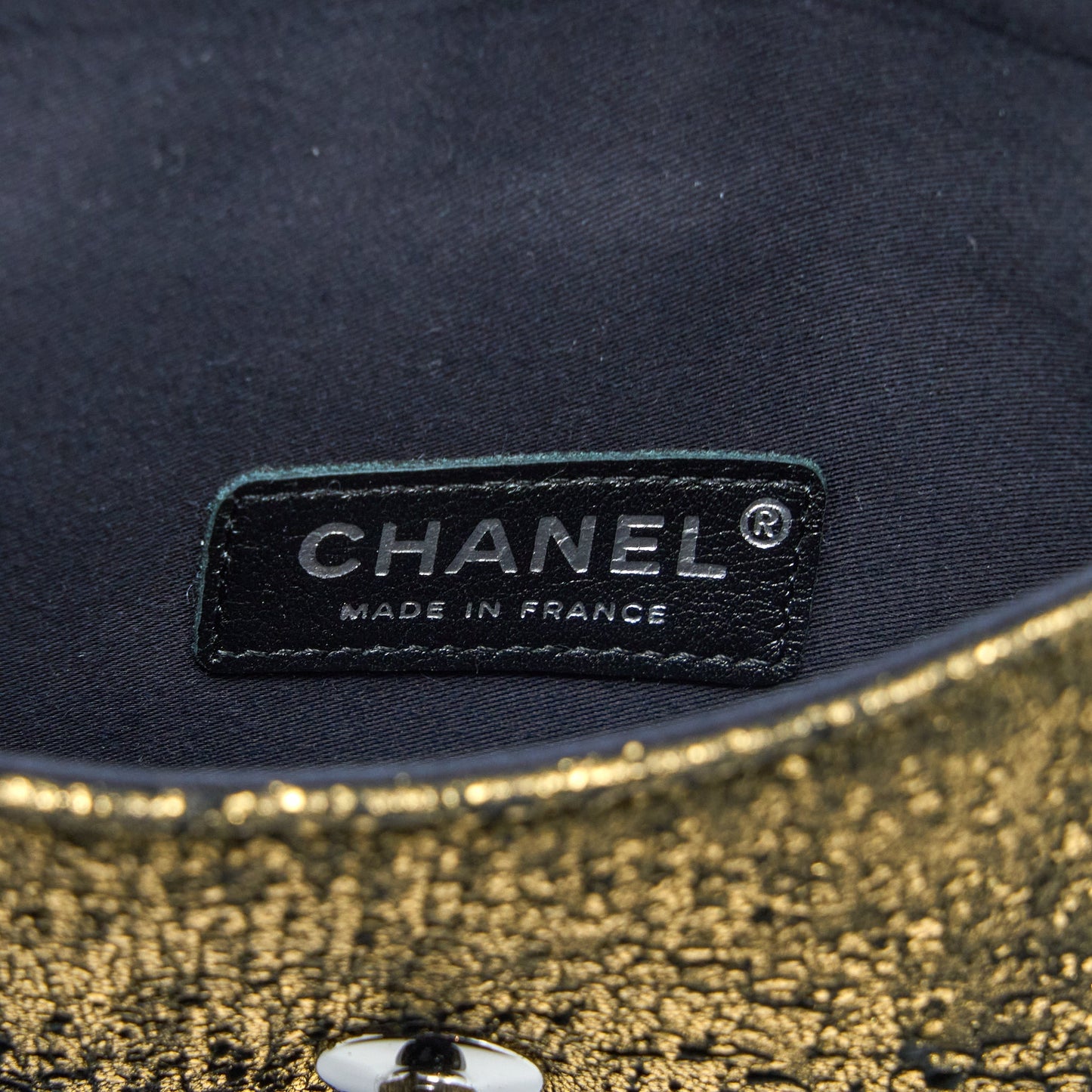 Chanel 12A Evening Bag Lambskin Black/Gold