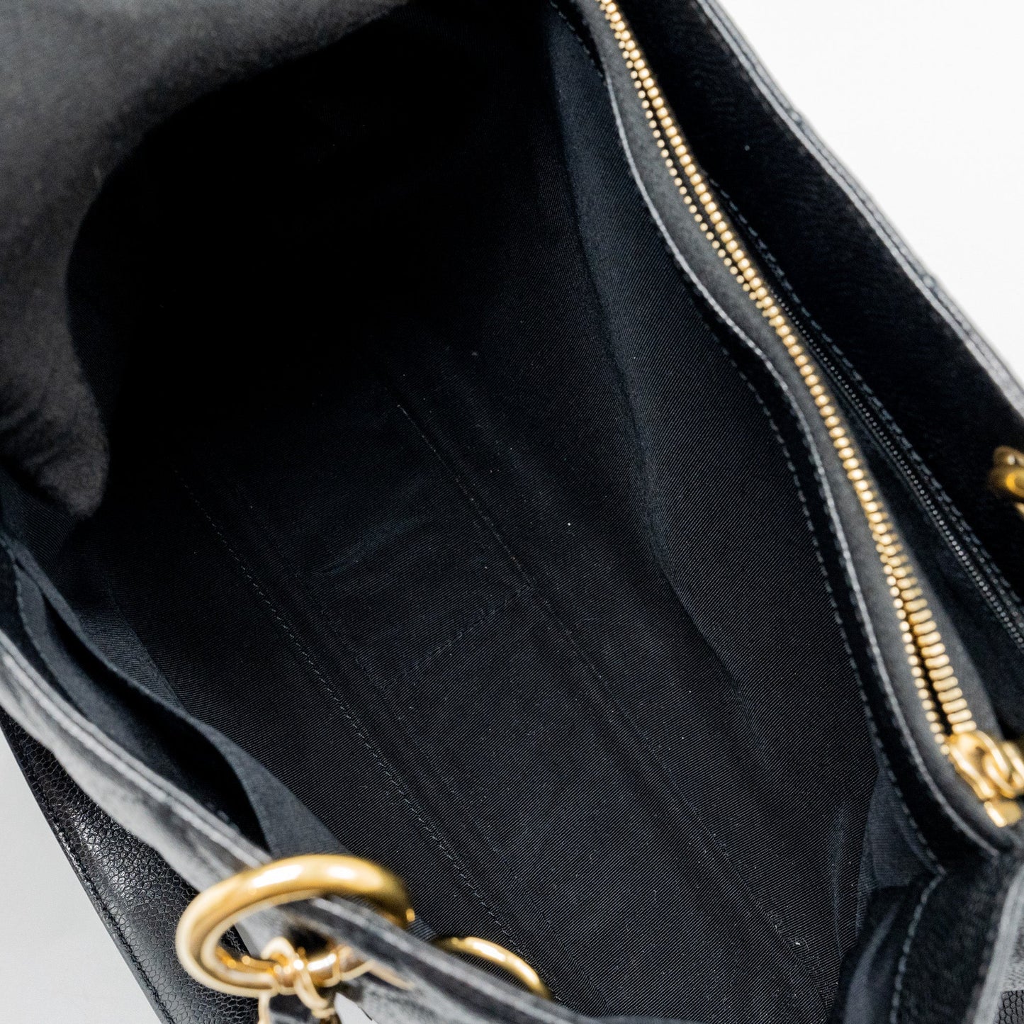 Chanel grand shopping tote caviar black