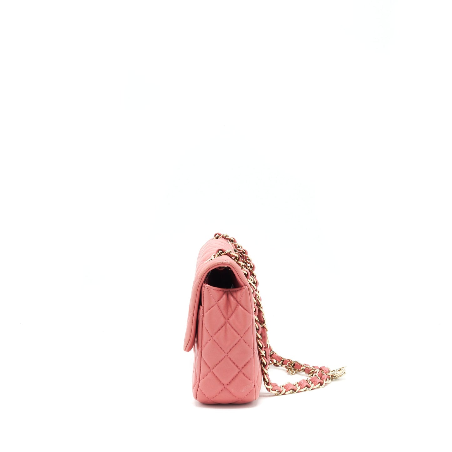 Chanel Limited charm Flap bag Lambskin pink L