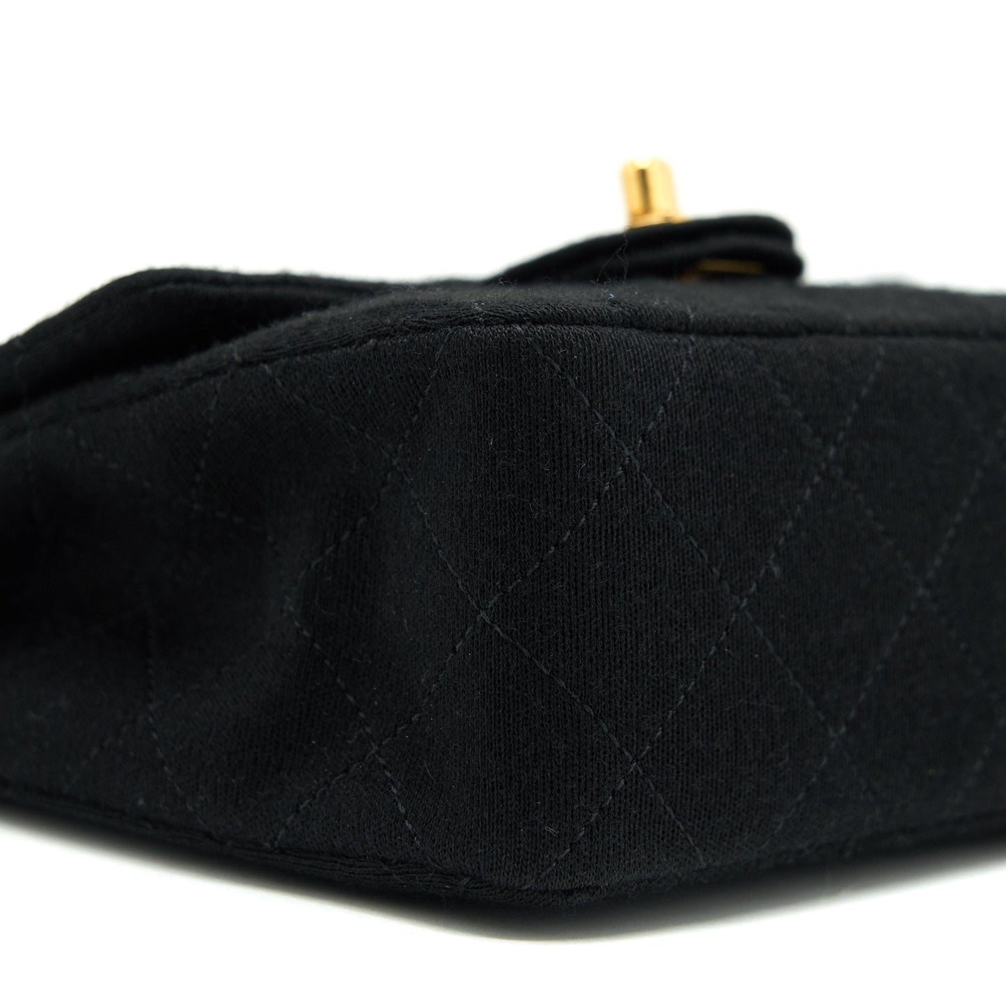 Chanel  Fabric Mini Square Flap Bag Black