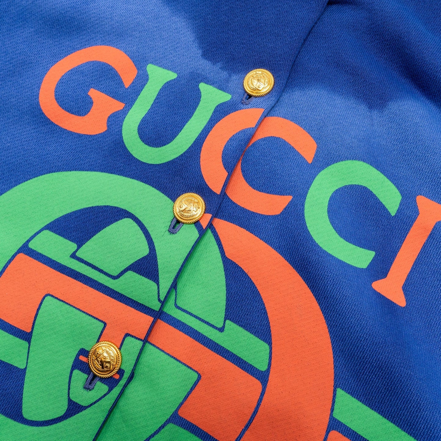 Gucci Size XS Oversized GG Logo Cardigan/Jacket Cotton Multicolour