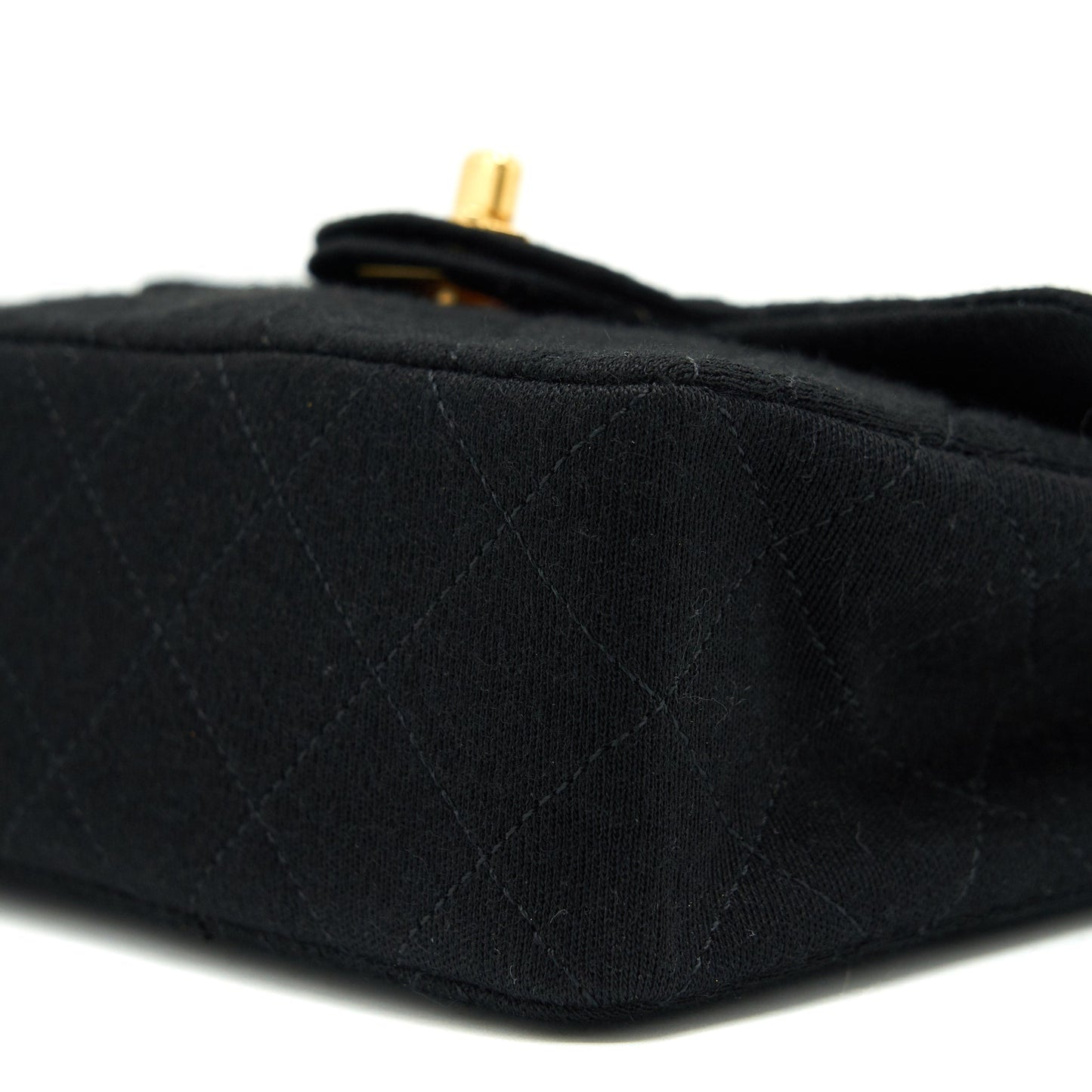Chanel  Fabric Mini Square Flap Bag Black