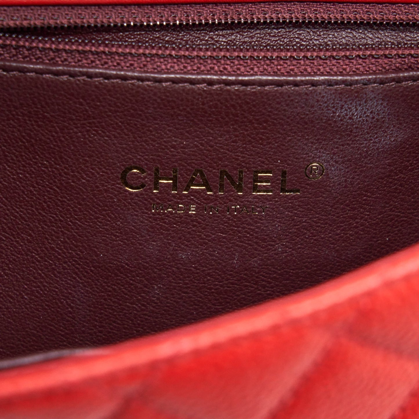 Chanel Filigree Flap Bag Caviar Red