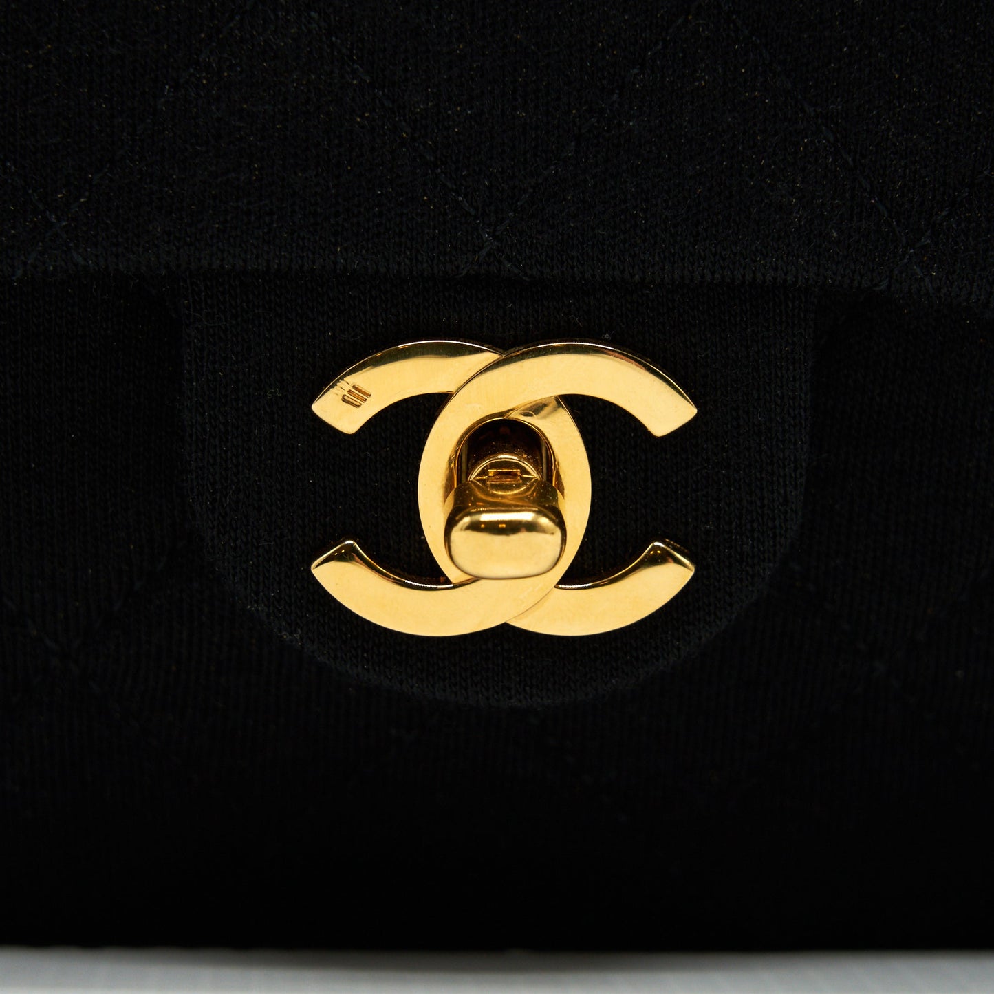 Chanel  Fabric Mini Square Flap Bag Black