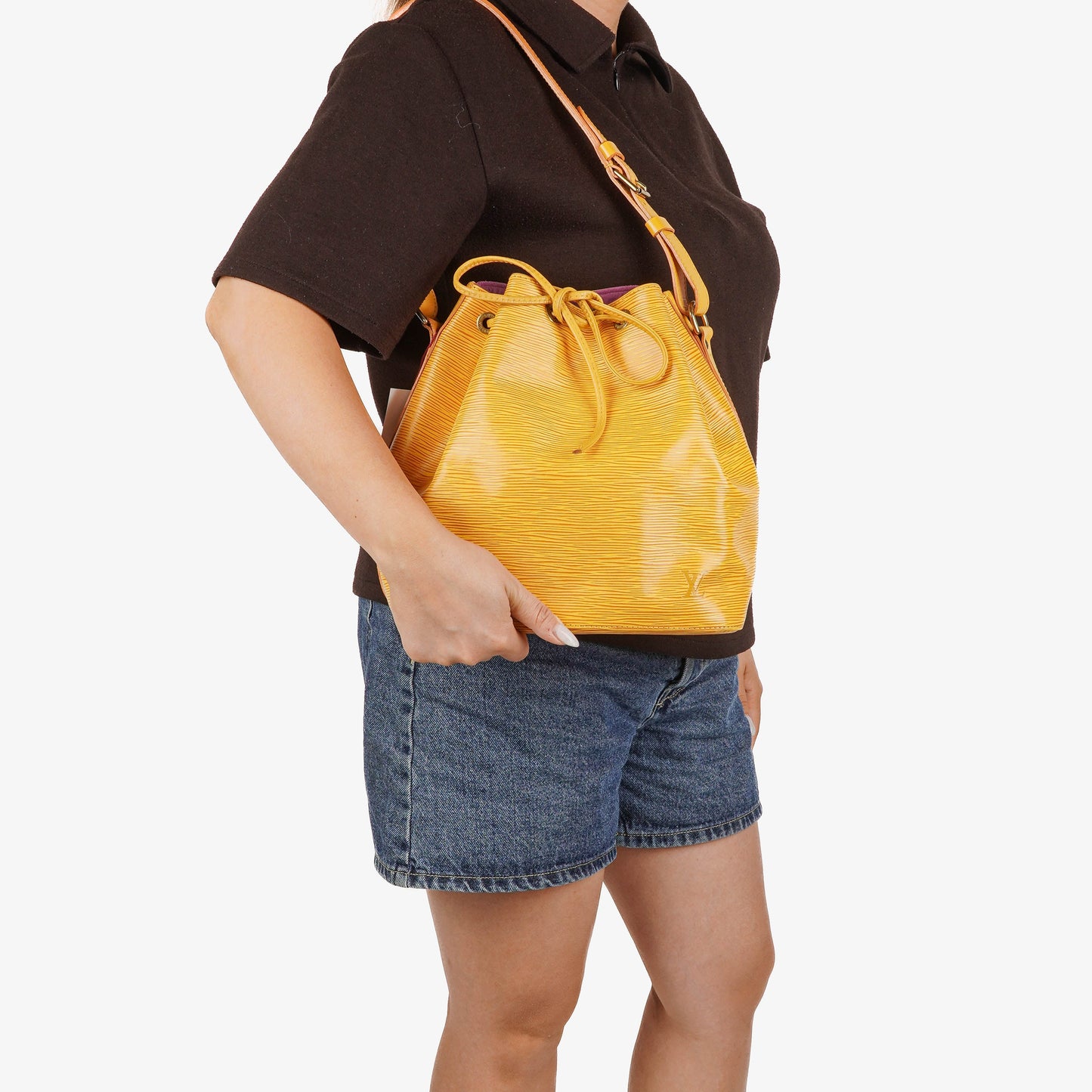 Louis Vuitton Petit Noe Yellow EPI Leather Shoulder Bag