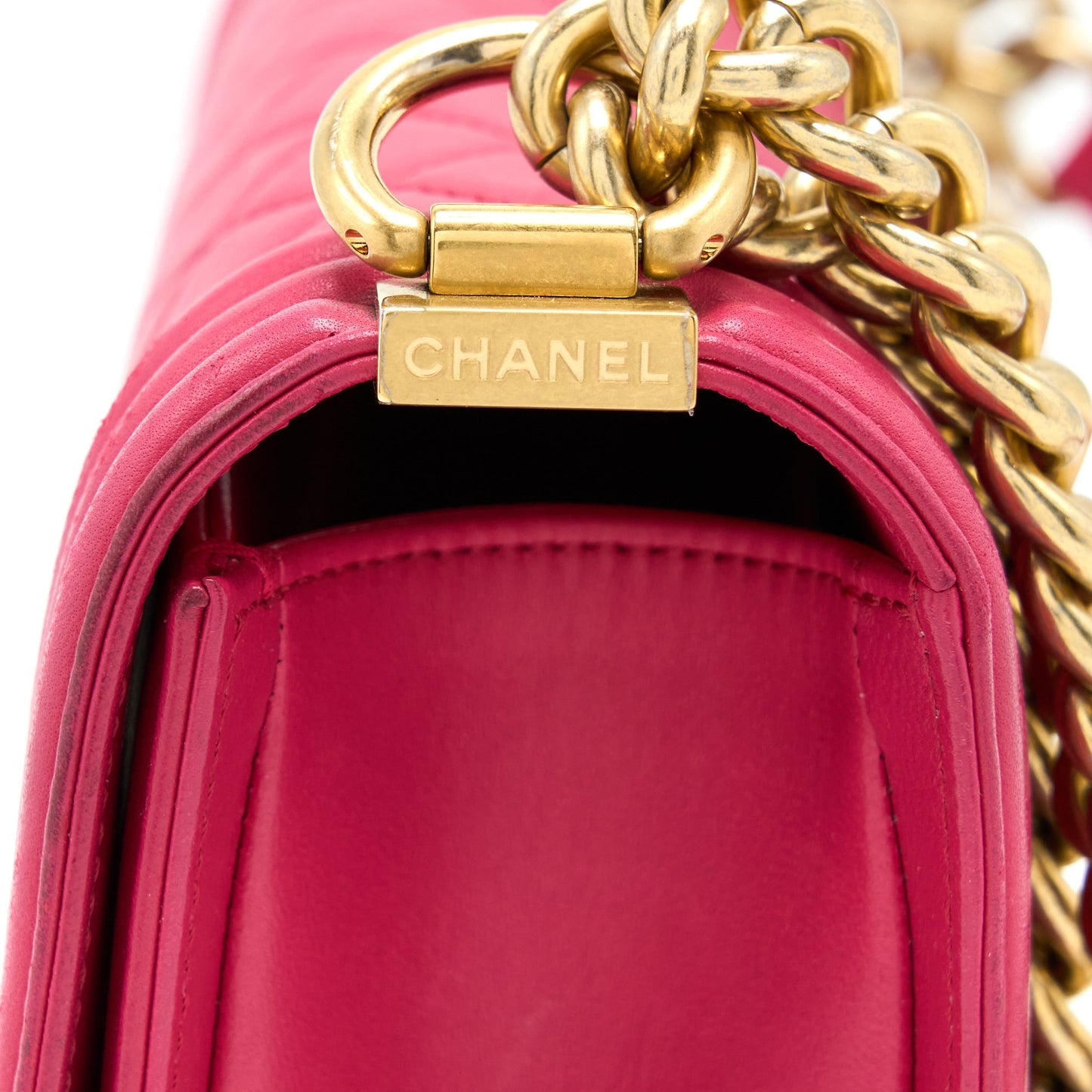 Chanel Medium Boy Bag Lambskin Pink