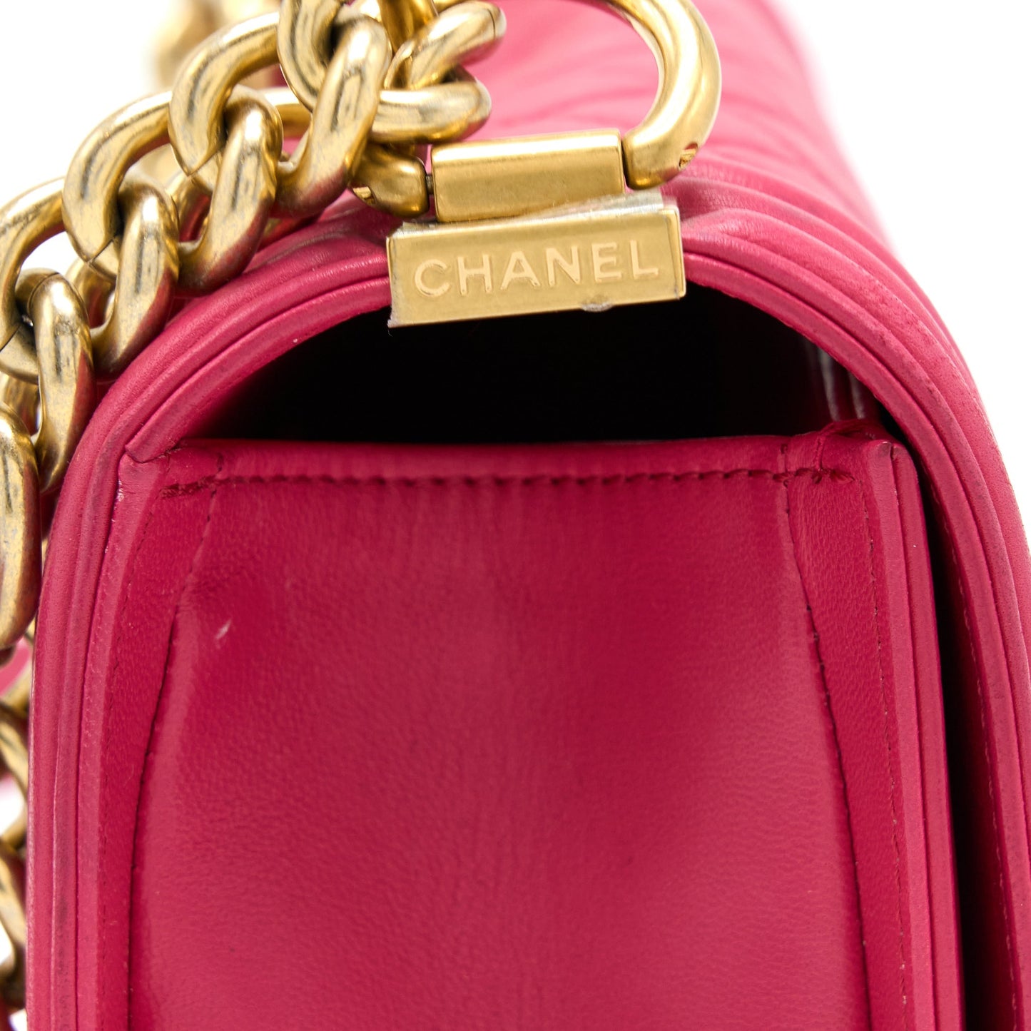 Chanel Medium Boy Bag Lambskin Pink