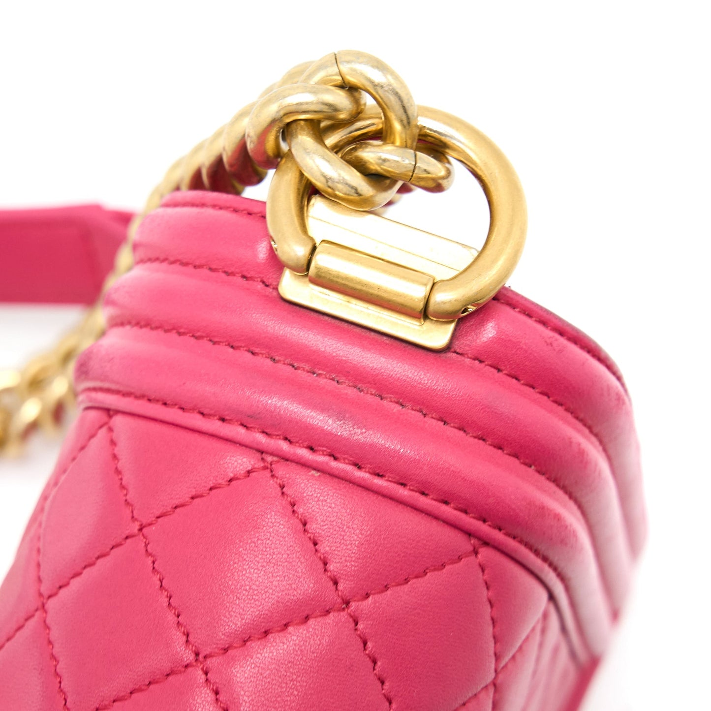 Chanel Medium Boy Bag Lambskin Pink