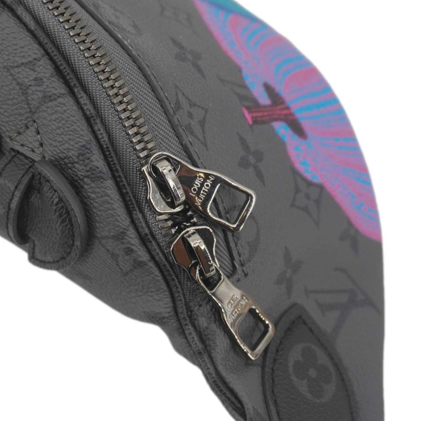 LOUIS VUITTON LV X YK Monogram Reverse Eclipse Pumpkin Canvas Bumbag Gray