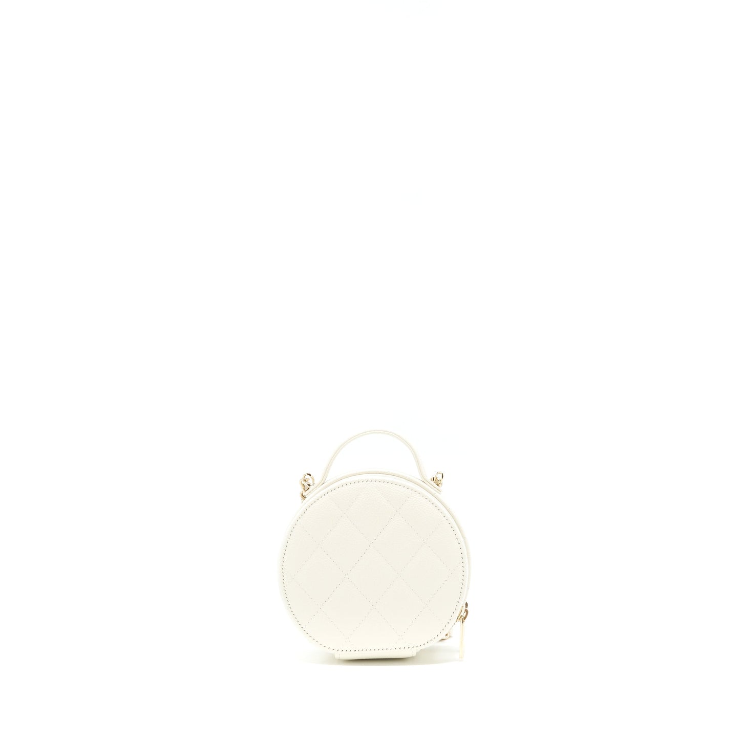 Chanel clutch with chain Caviar white L