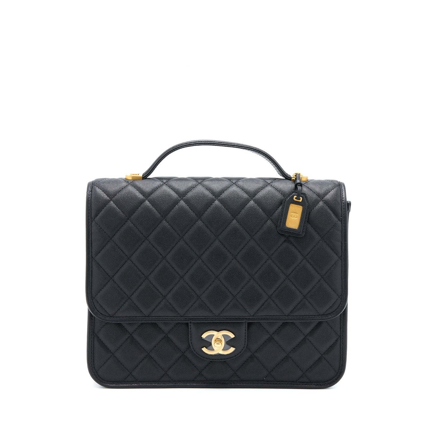 Chanel 22K Large Backpack Caviar Black Brushed  (Microchip)