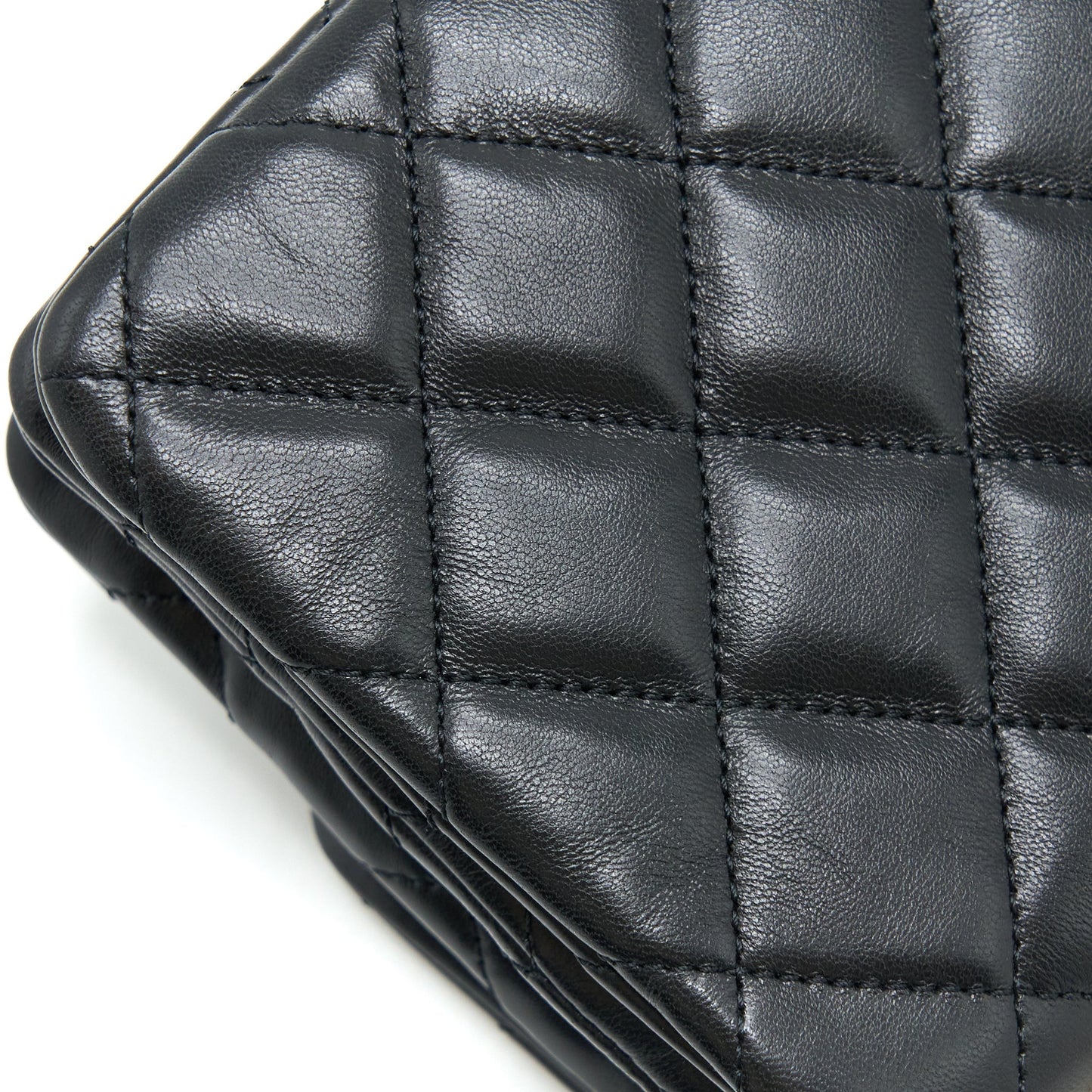 Chanel 22K Gold Pillar Adjustable Chain Flap Bag Lambskin Black Brushed  (Microchip)