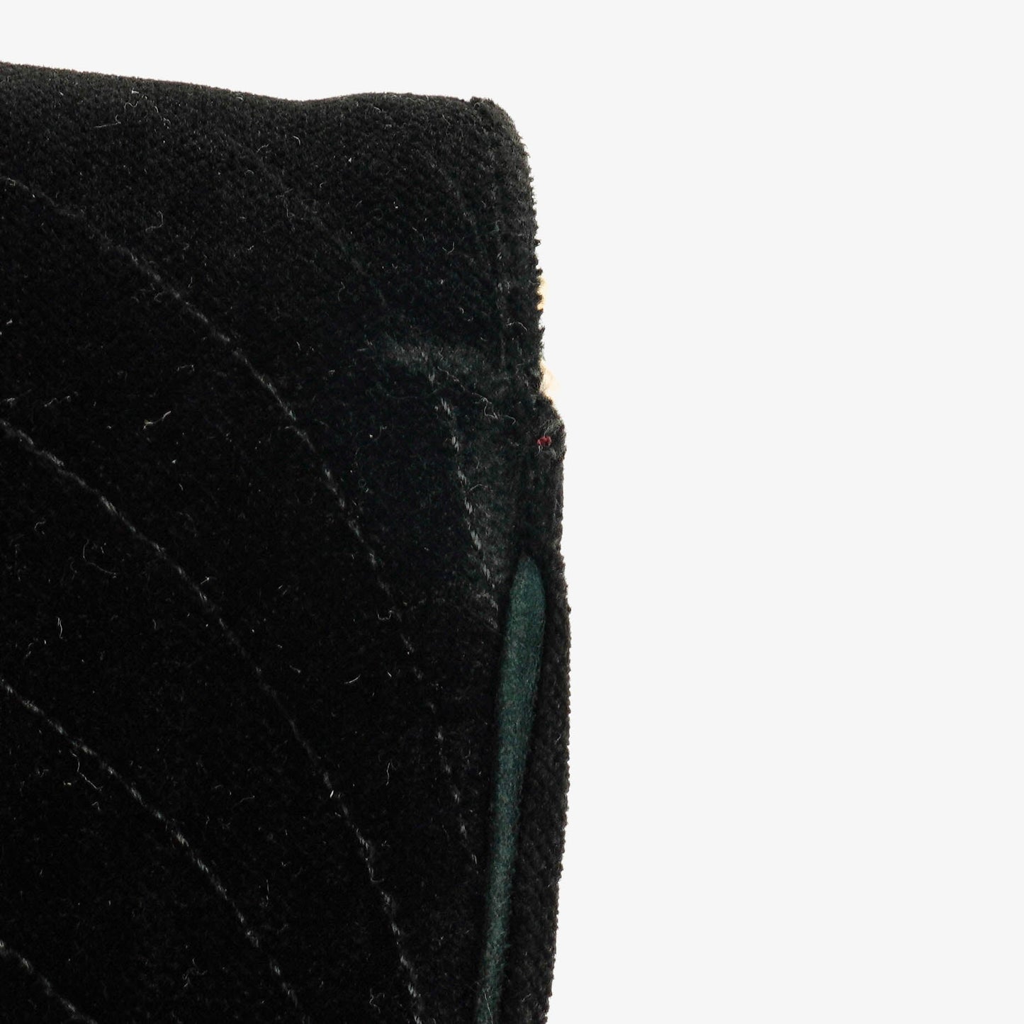 Chanel Black Velvet Half Moon Shoulder Bag