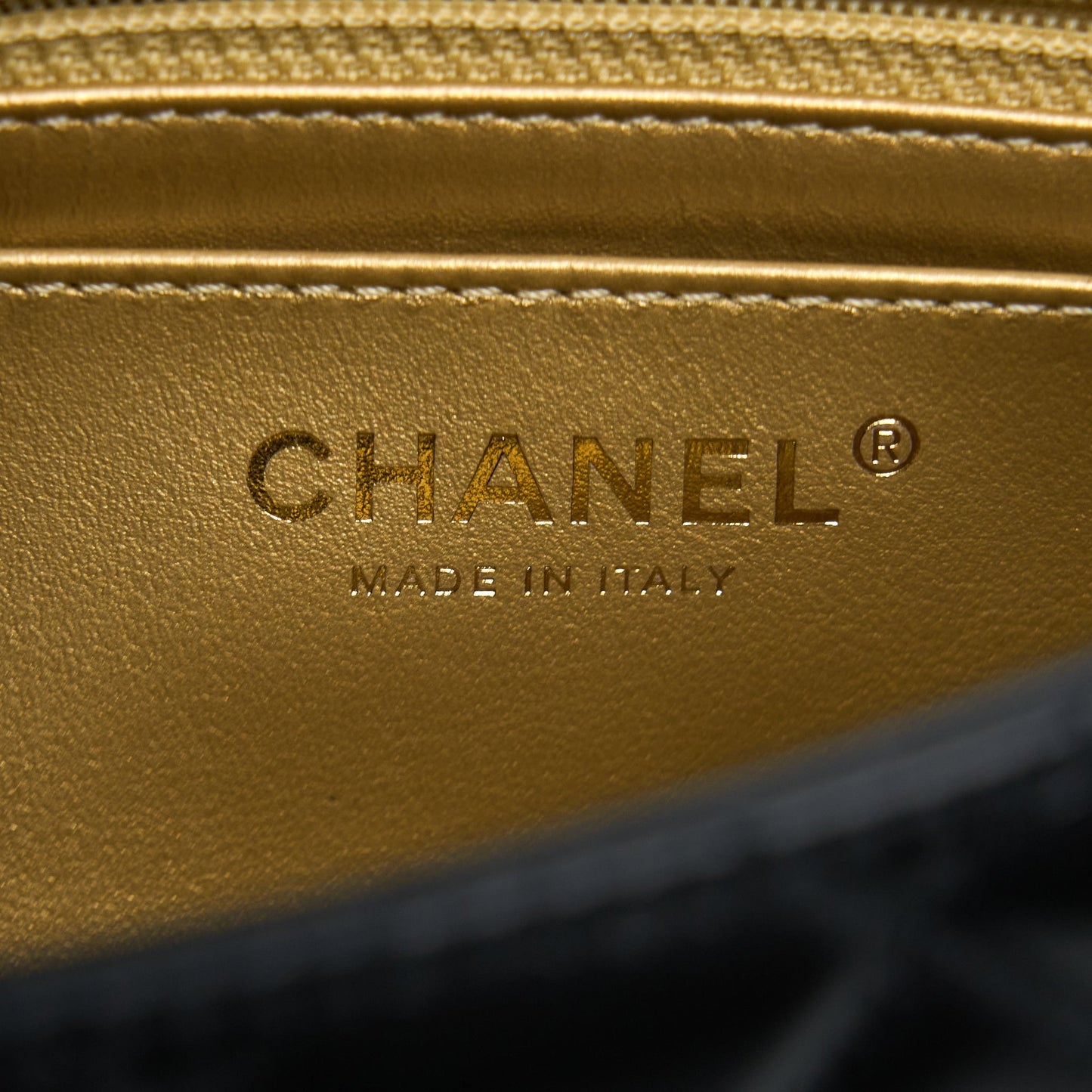 Chanel Pearl Crush Mini Square Flap Bag Lambskin Black