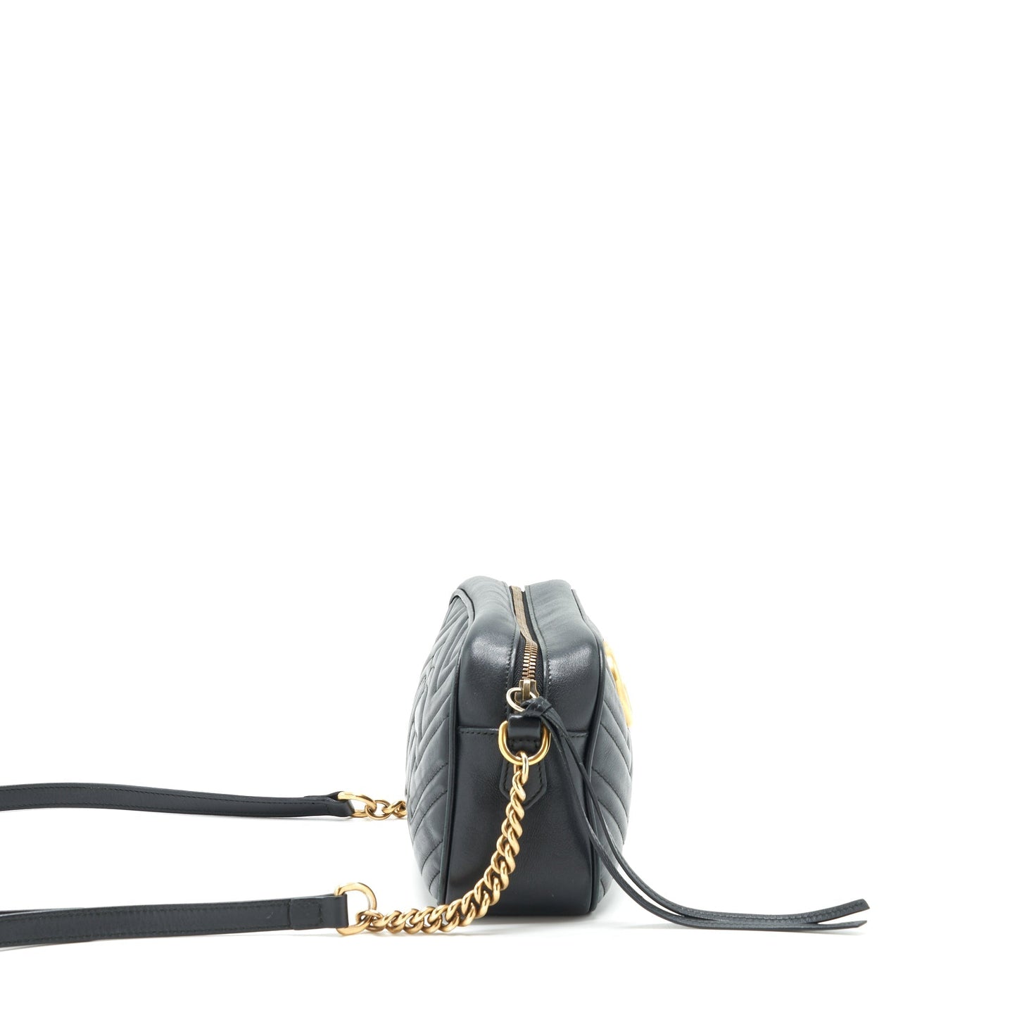 Gucci Marmont small matelasse shoulder bag black