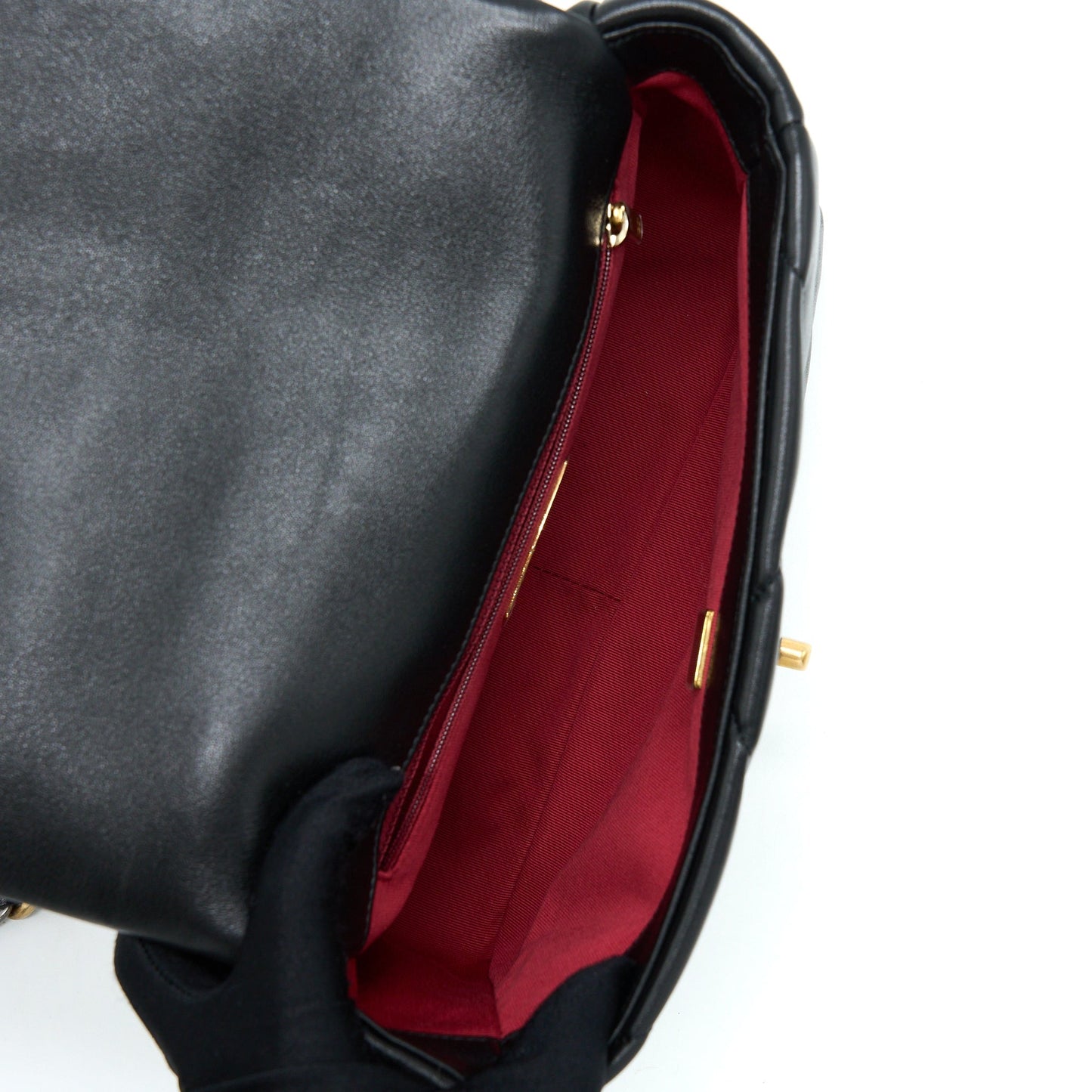 Chanel Small 19 Bag Lambskin Black With Multicolour Hardware