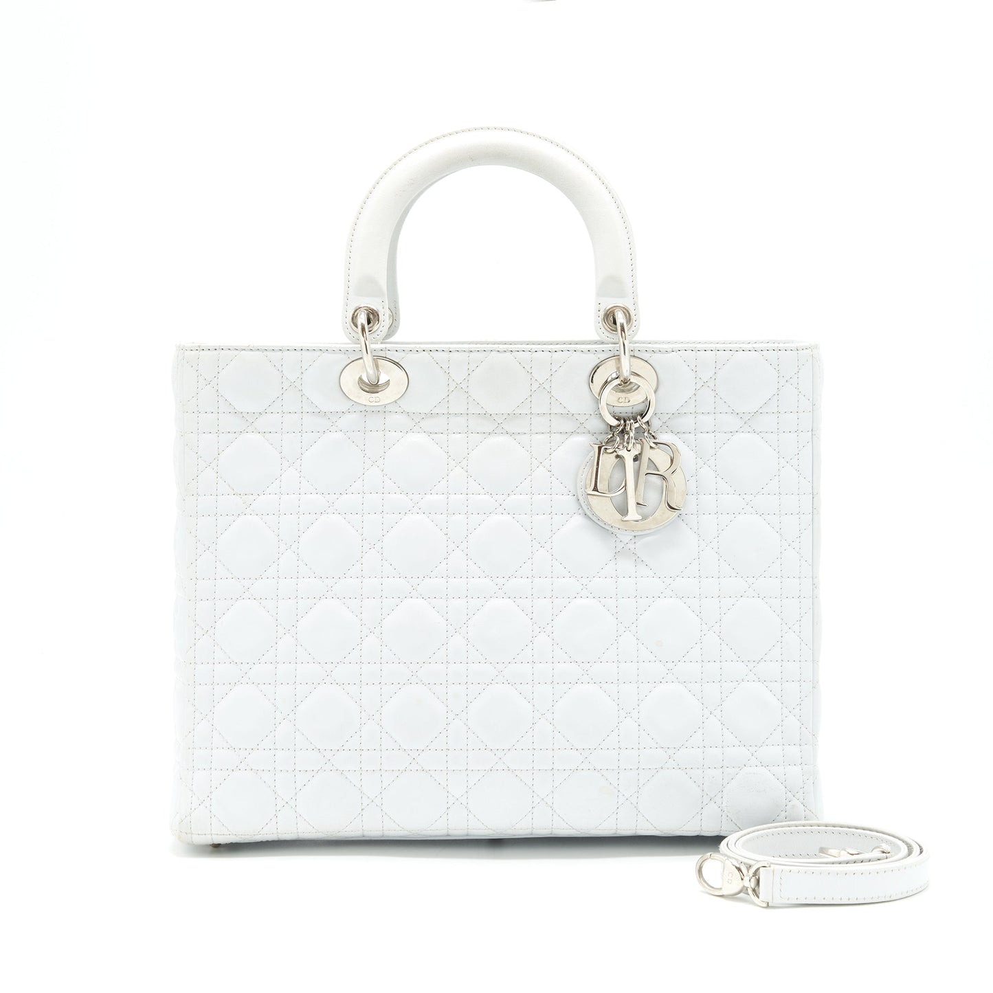 Dior Lady Dior Purse Large in White