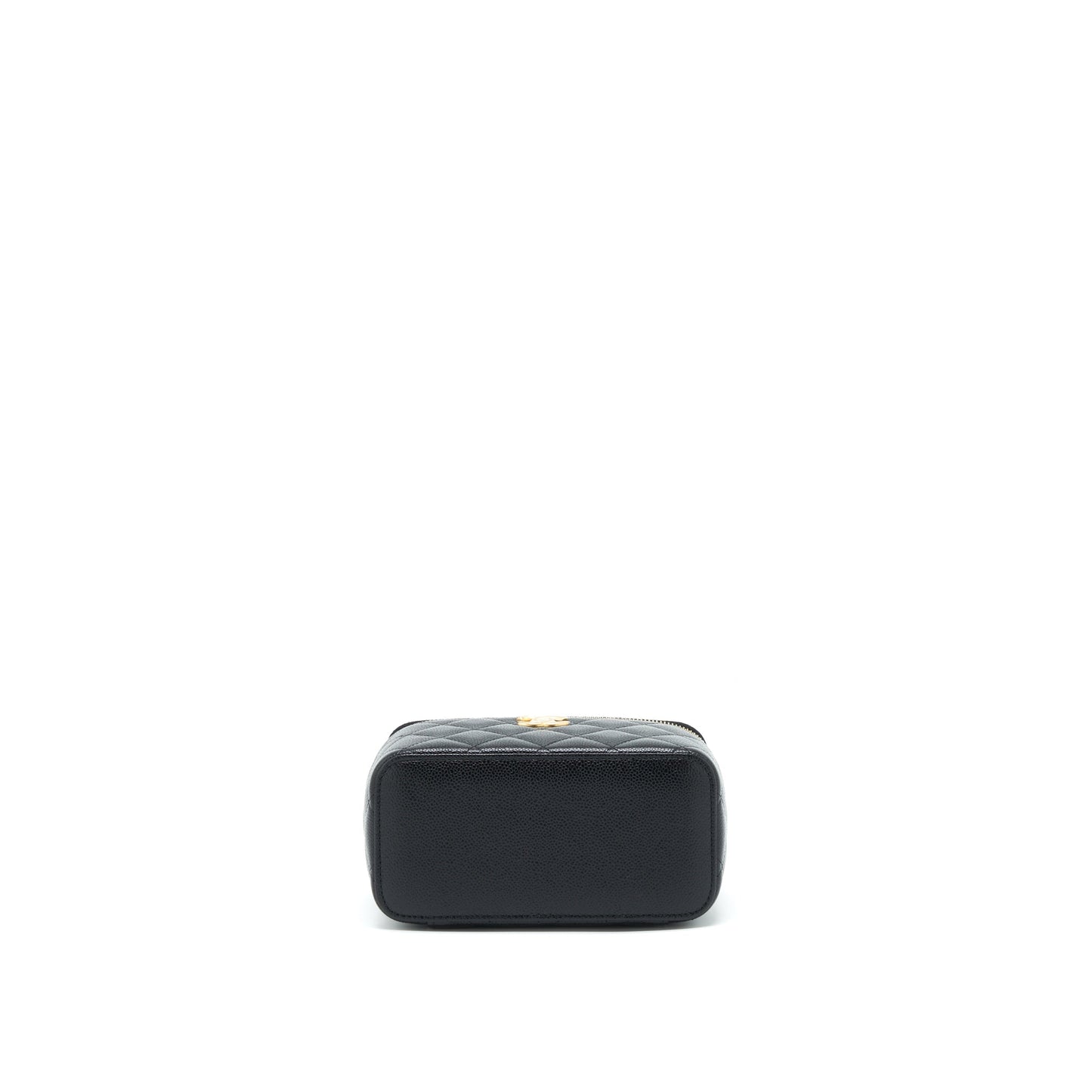 Chanel 22S Letter Top Handle Long Vanity Caviar Black