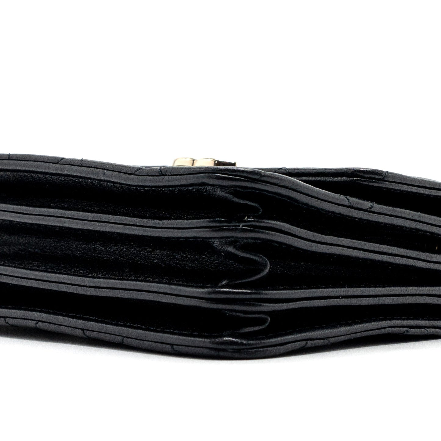 chanel top handle mini flap bag with chain lambskin black L (microchip)