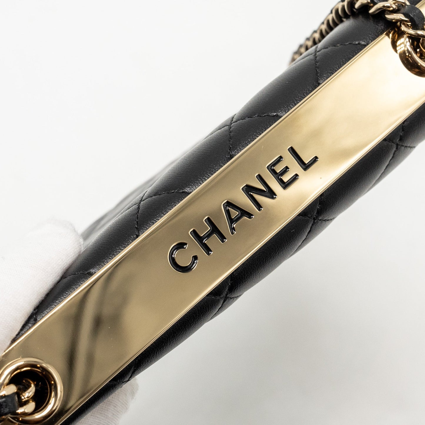 Chanel Trendy CC Wallet on Chain Lambskin Black L (Microchip)